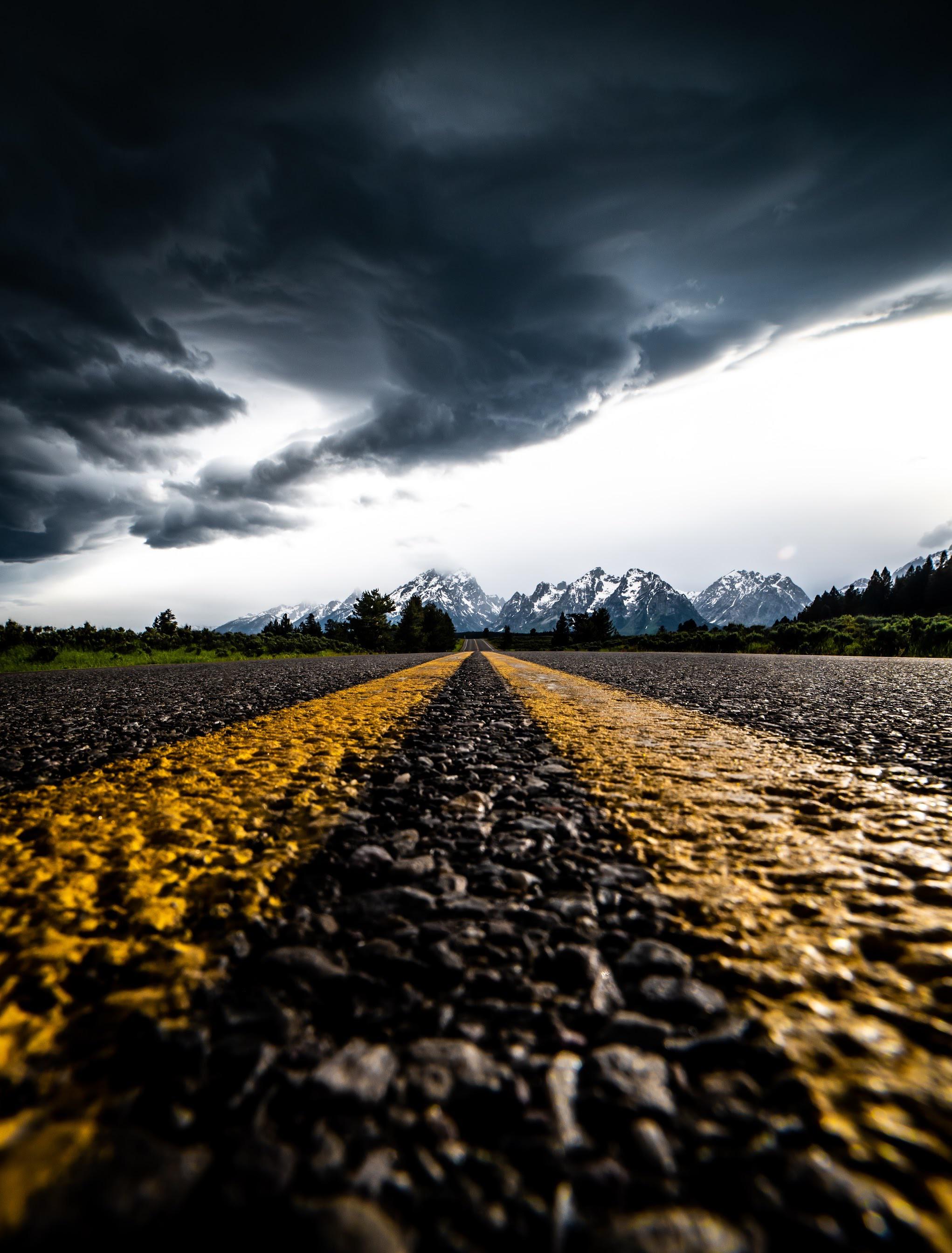 Road to Grand Teton - Wyoming, Grand Teton, Phone wallpaper