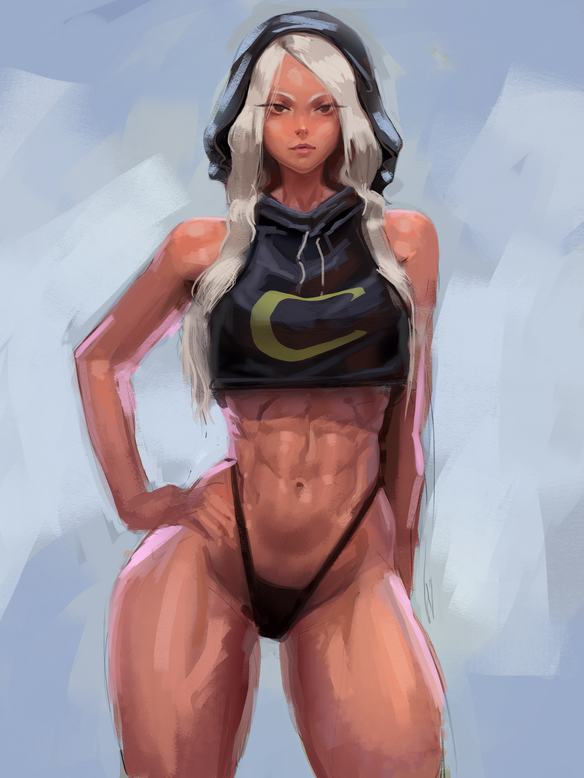 UJ4C's Artist Selection - NSFW, Muscleart, Art, Strong girl, Longpost