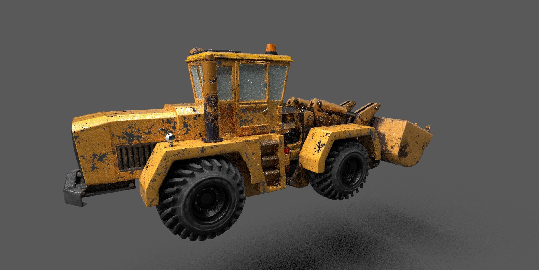 Hello colleagues. I decided to try to model heavy equipment. We present to your attention the first experience in this area - My, Autodesk Maya, Substance painter, Tractor, Loader, K-700, Longpost