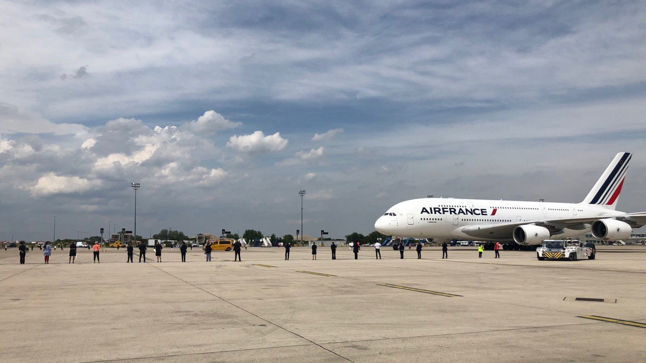 That's all. Air France A380 makes its last flight - Air France, Airbus A380, Airplane, Parting, The photo, Aviation, Longpost