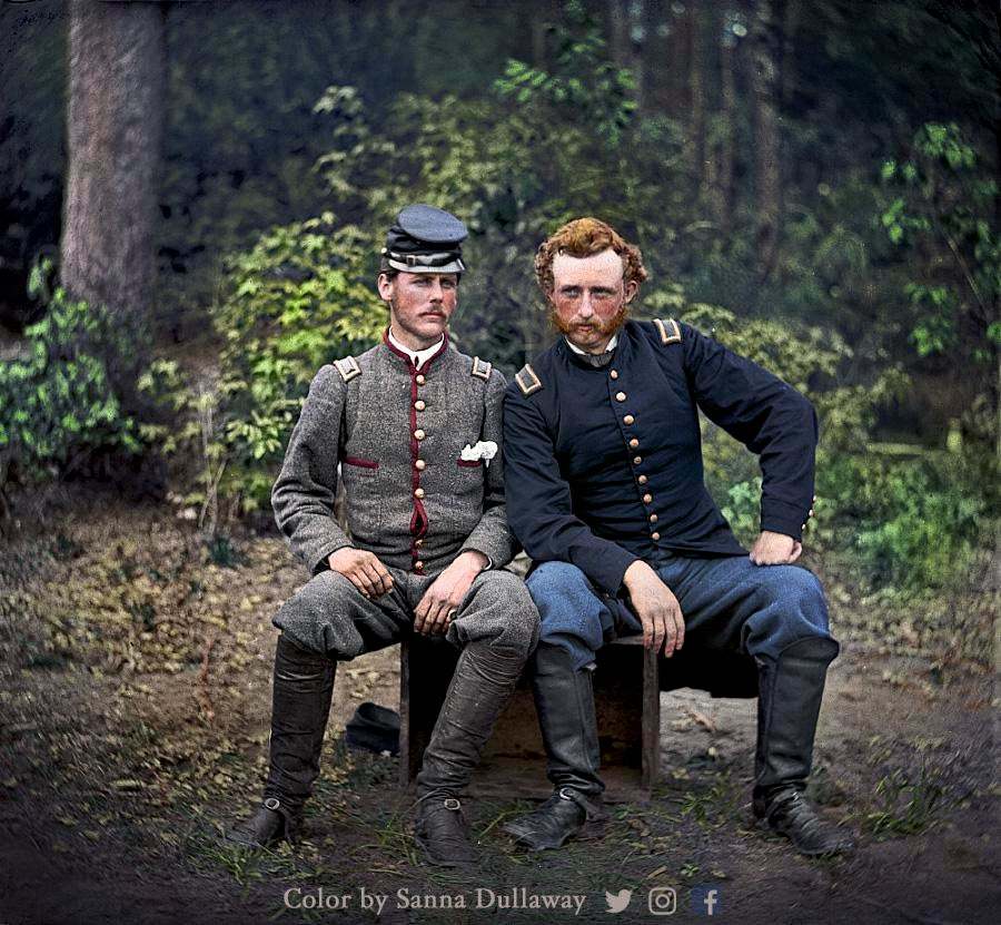 Two comrades served... - History (science), USA, Civil War, Comrades, The photo