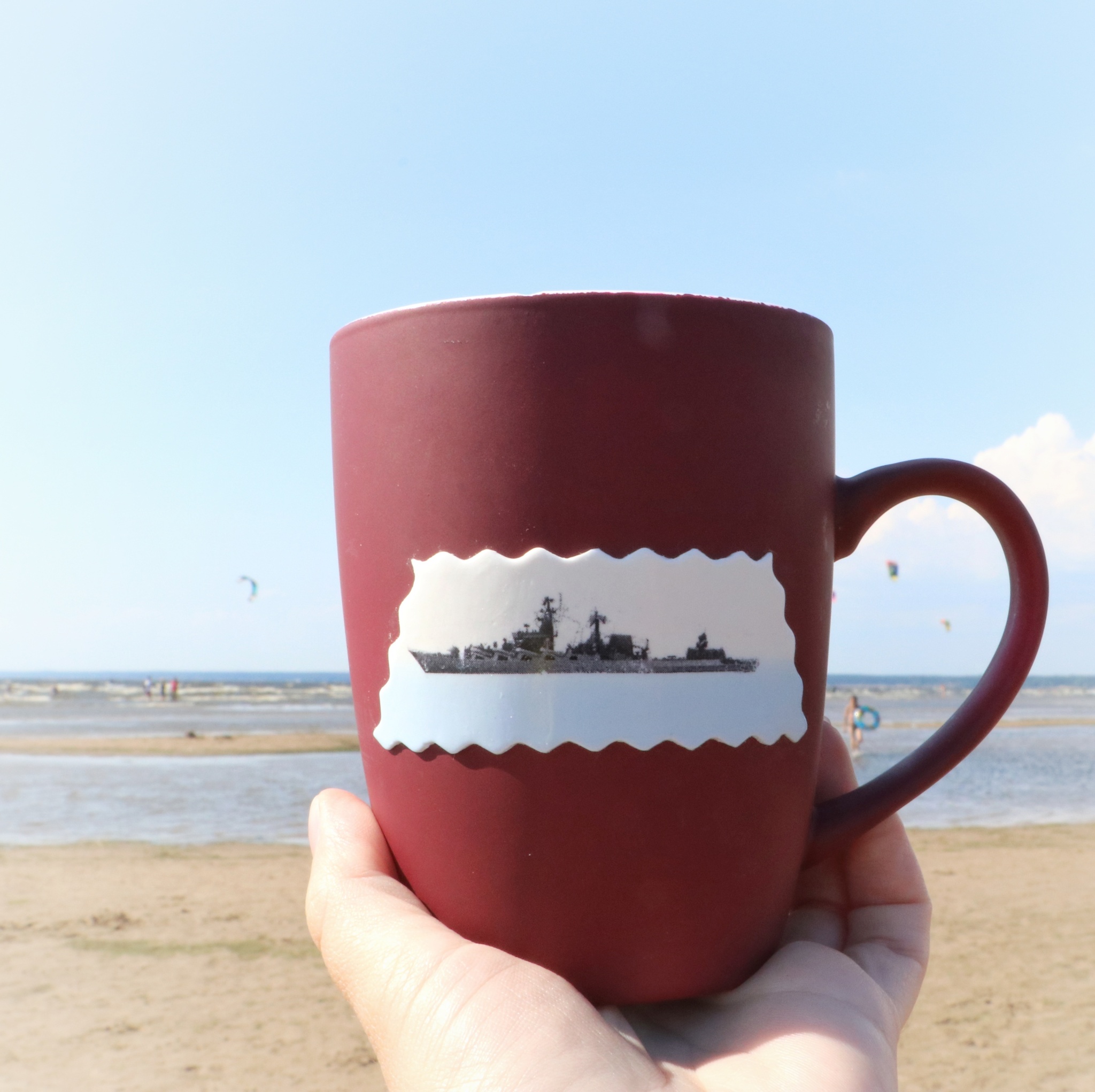 For Navy Day - My, Mug with decor, Лепка, Navy Day, Officers, Needlework with process, Process, Longpost