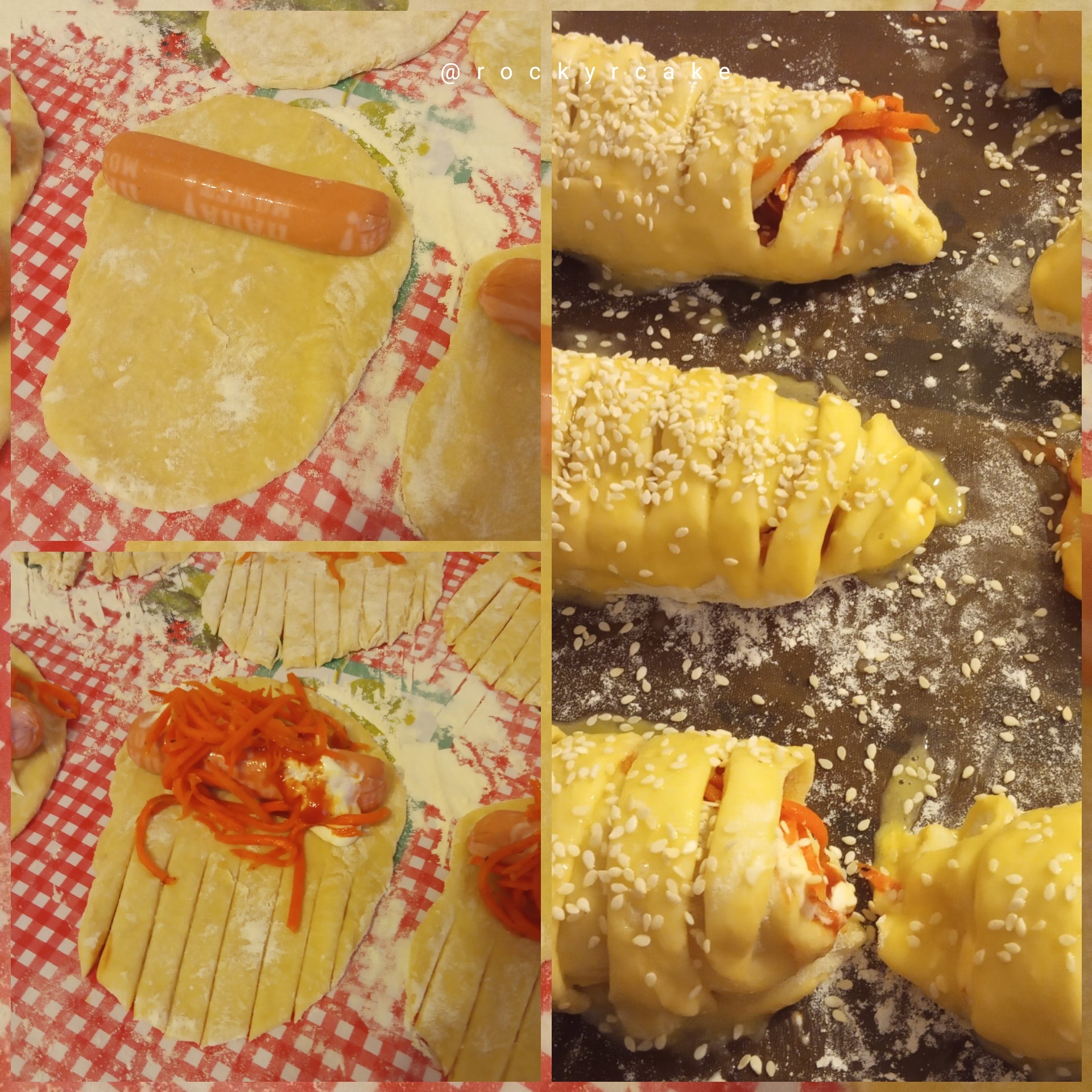 Сосиски в слоеном тесте в духовке рецепт с фото с сыром пошагово с фото пошагово
