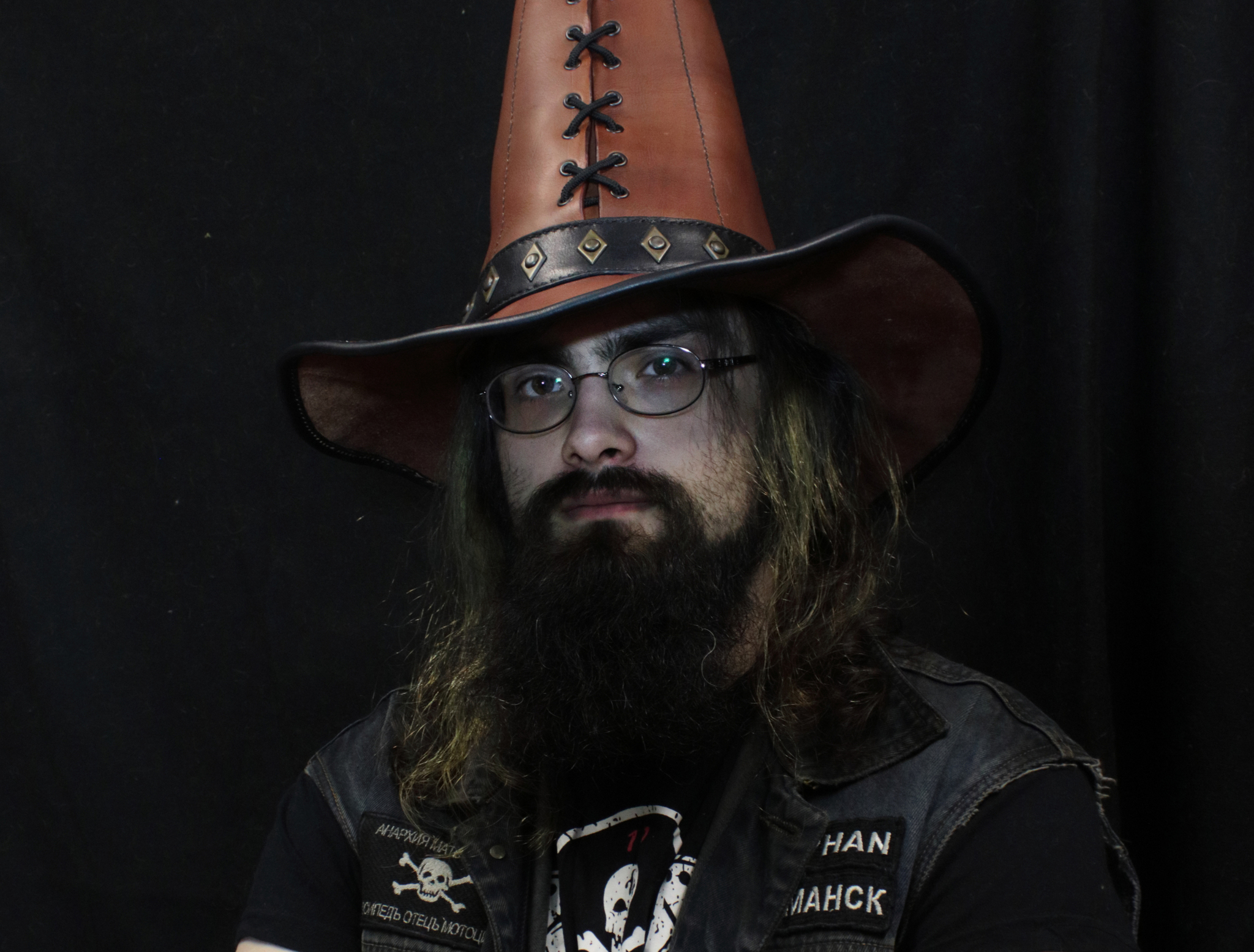 Magic hat - My, Kai Yara, Hat, Cattle, Wizards, Leather, Natural leather, Longpost, Needlework without process