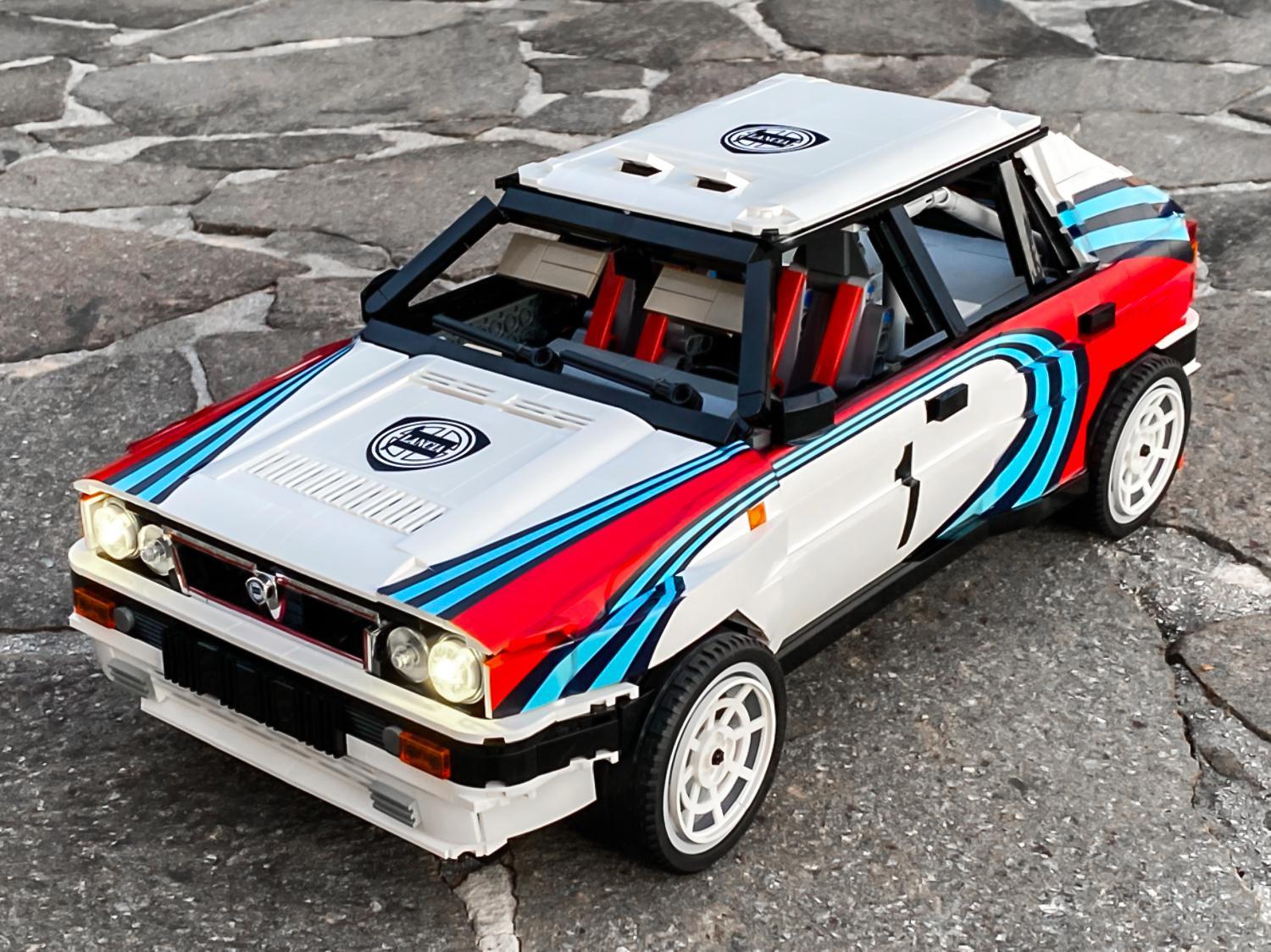 Крутейшая самодельная модель раллийного автомобиля Lancia Delta Integrale  16V (1990) из LEGO | Пикабу