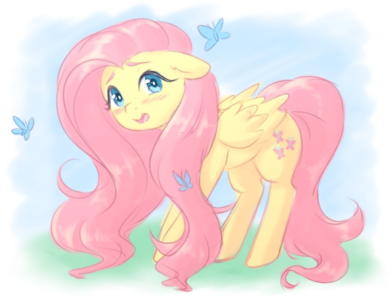 Флатти - My Little Pony, PonyArt, Fluttershy, Fluffymaiden