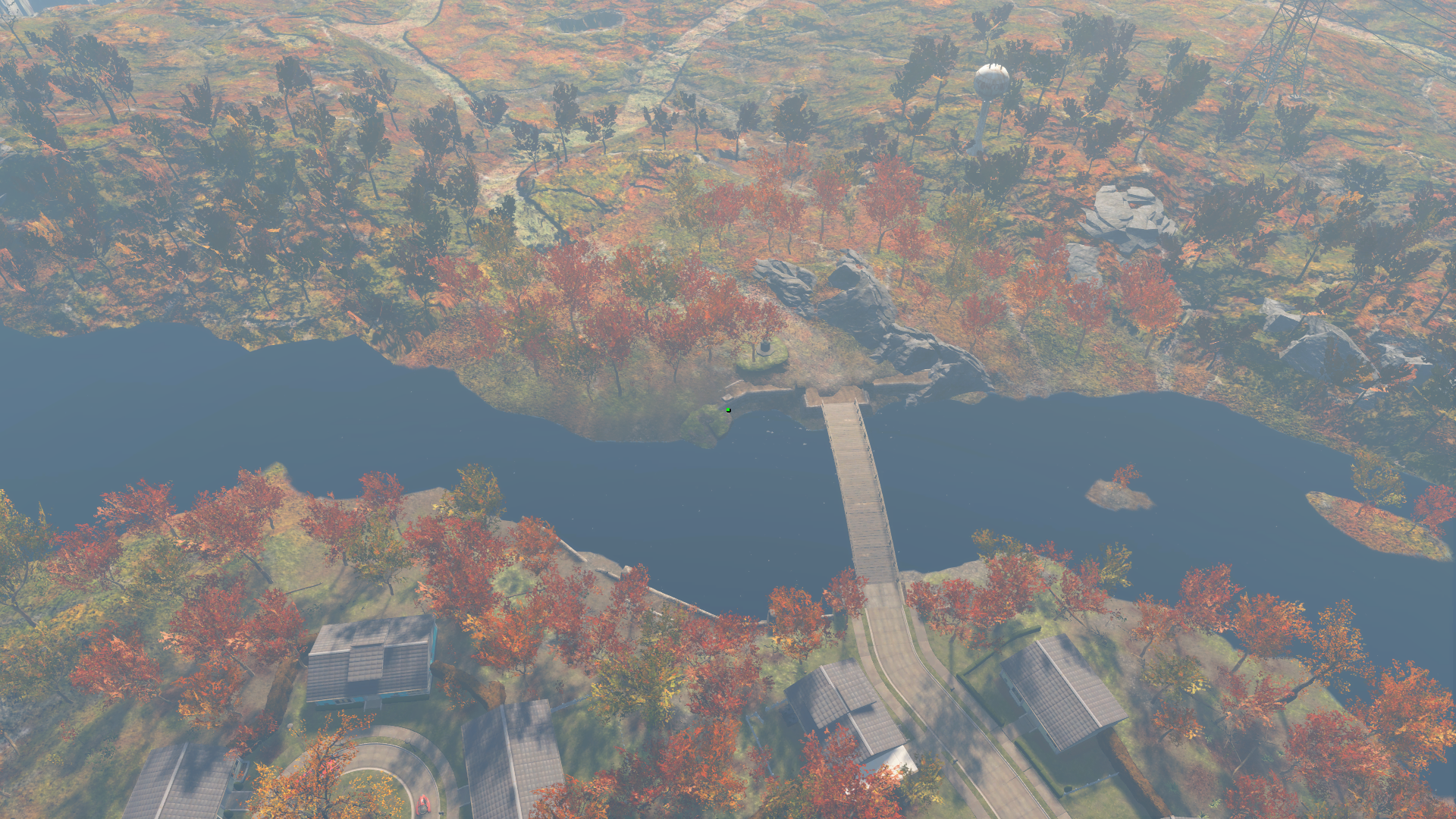 Peaceful Sanctuary Hills. View from above. Fallout 4 - My, Fallout 4, Screenshot, Peace, Before the war, Longpost