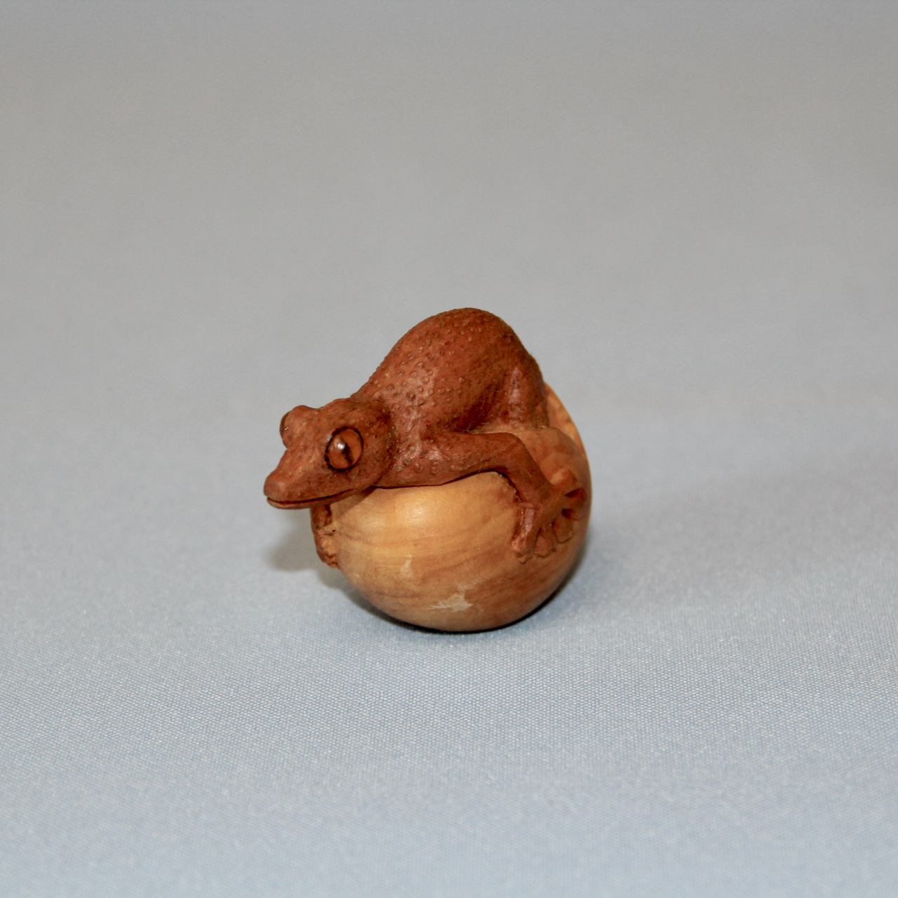 Netsuke #38 Lizard - My, Netsuke, Wood carving, Thread, Miniature, Needlework without process, Longpost