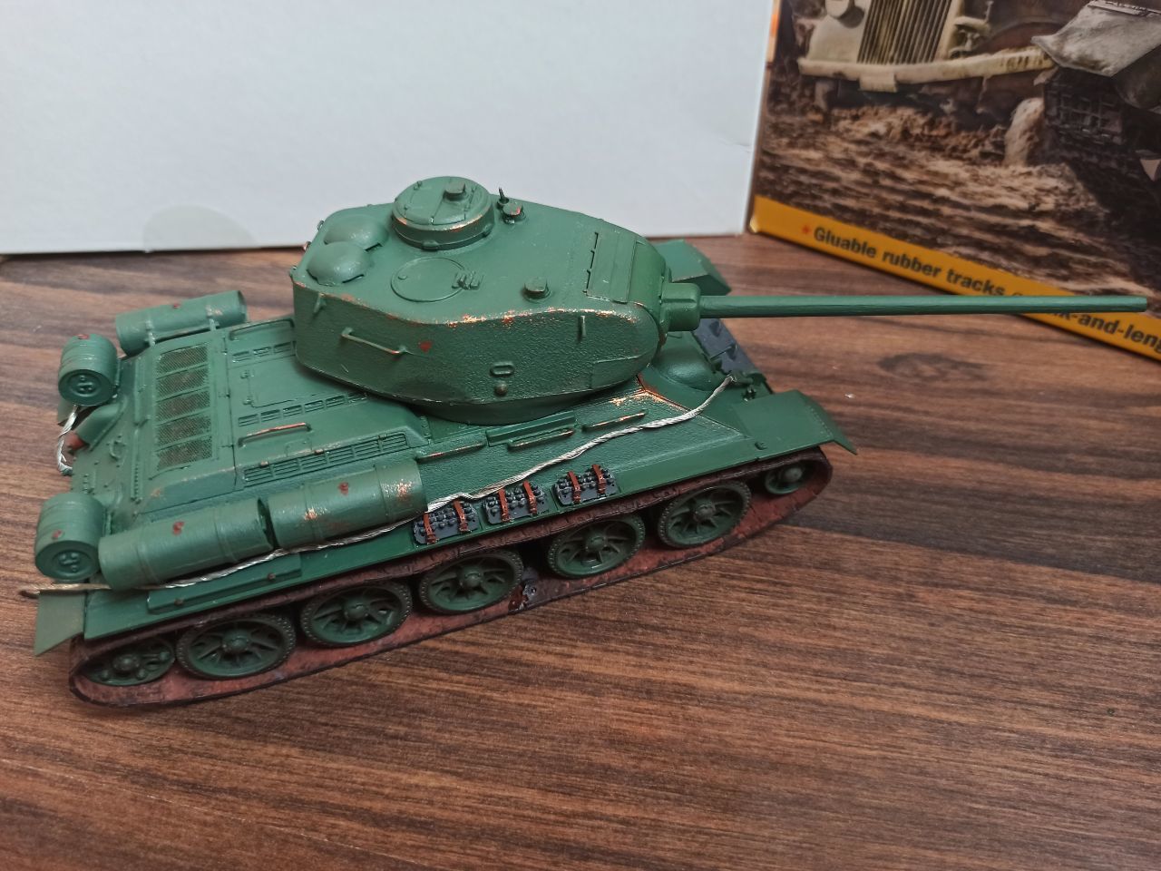 My first model T-34/85 from Italery, scale 1/35 - My, Modeling, t-34-85, Hobby, Meditation, Longpost