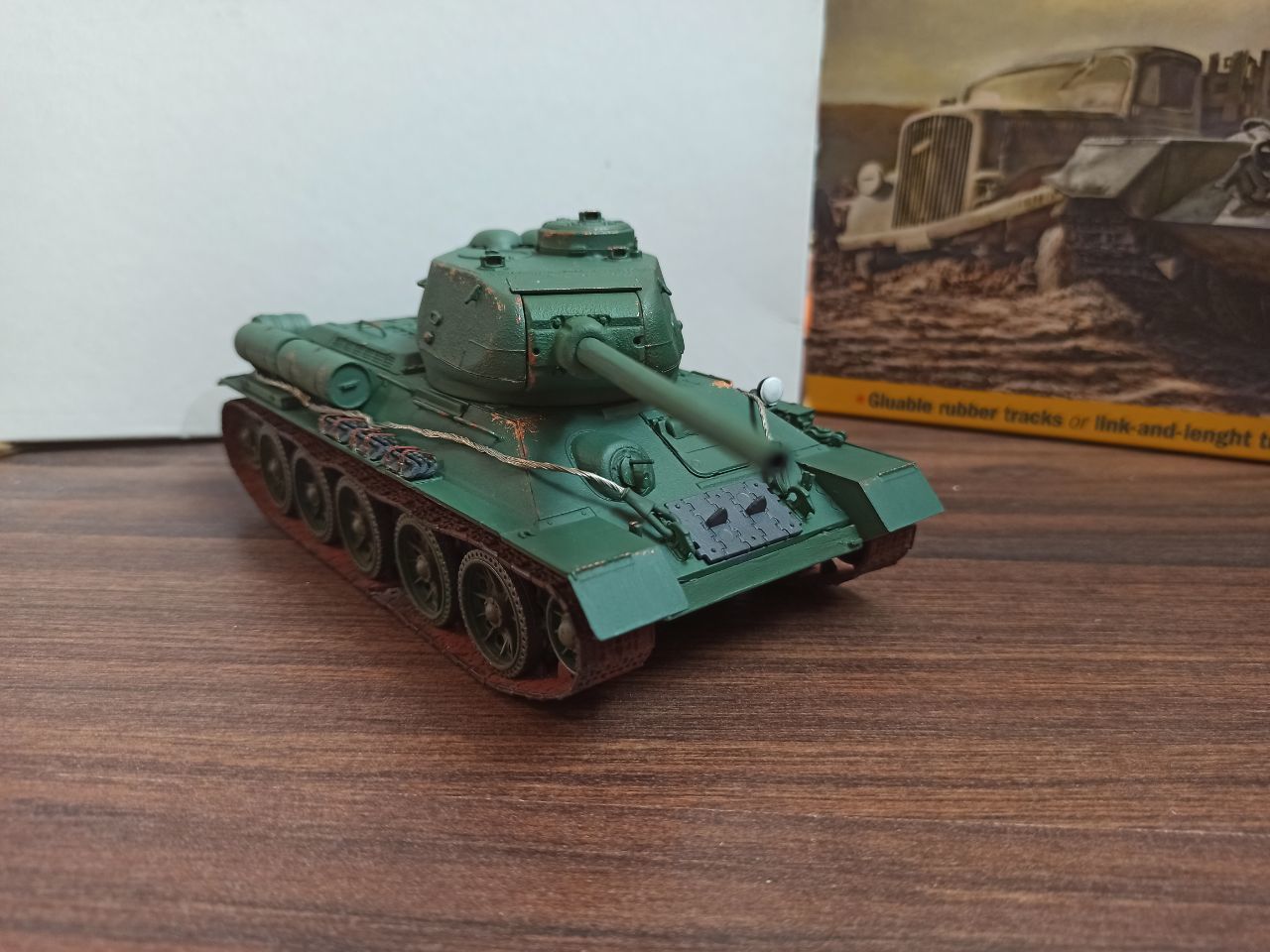 My first model T-34/85 from Italery, scale 1/35 - My, Modeling, t-34-85, Hobby, Meditation, Longpost