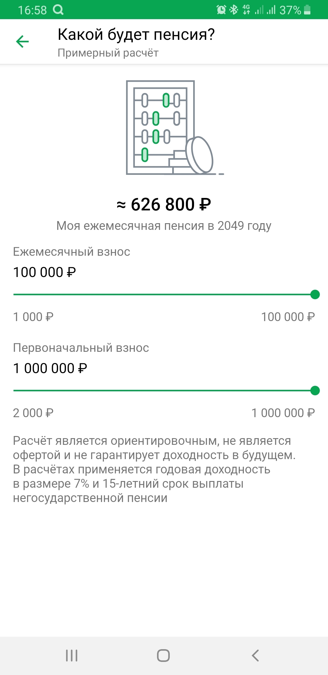 Calculation of a pension from a green bank at maximum ))) - Pension, Zeroing, Longpost