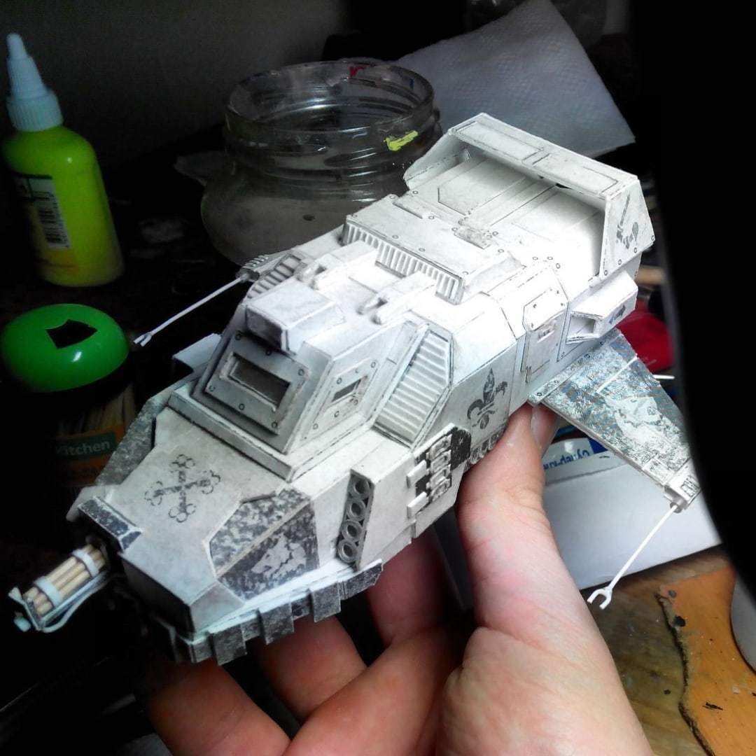 Paper Landspeeders` attack - Моё, Warhammer 40k, Wh miniatures, Papercraft, Длиннопост, Моделизм