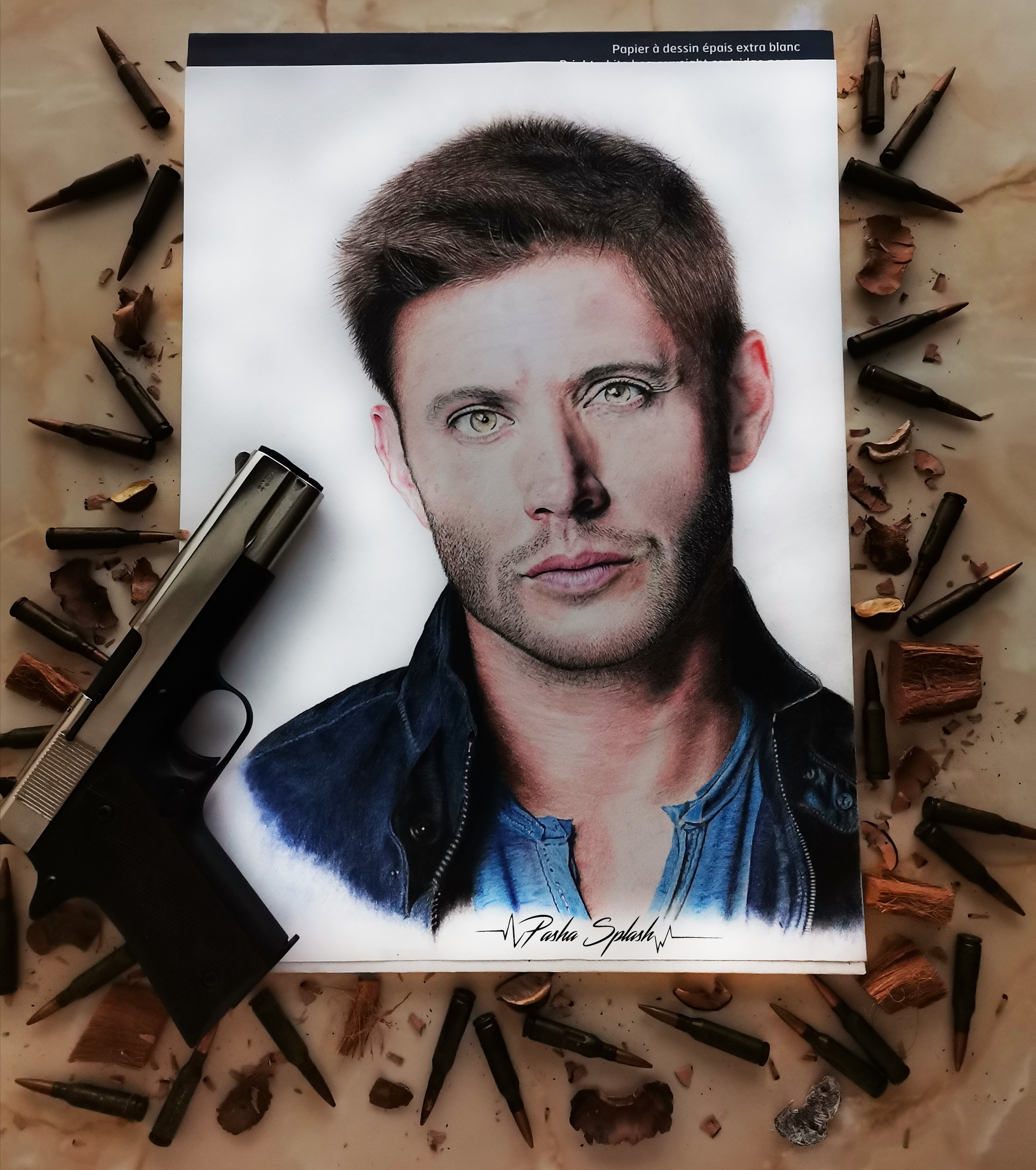 Jared Padalecki VS Jensen Ackles - My, Supernatural, Jensen Ackles, Jared Padalecki, Portrait, Pencil drawing, Longpost