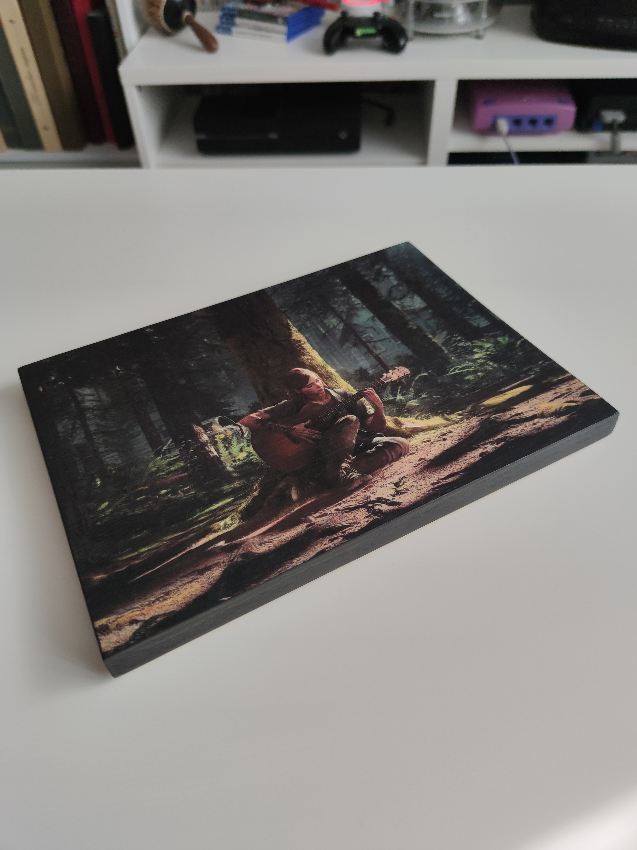 Painting on wood, decoupage - My, Thelastofuspartii, Images, With your own hands, Playstation 4, Painting, Hobby, Consoles, Gamers, Longpost