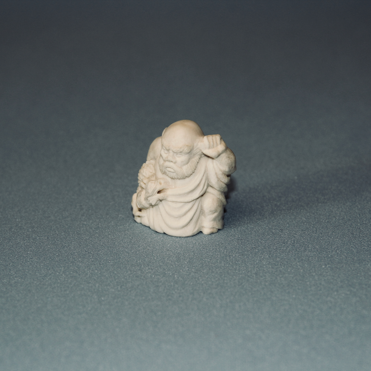 Netsuke #39 God Susanoo - My, Netsuke, Thread, Miniature, Bone carving, Longpost, Needlework without process