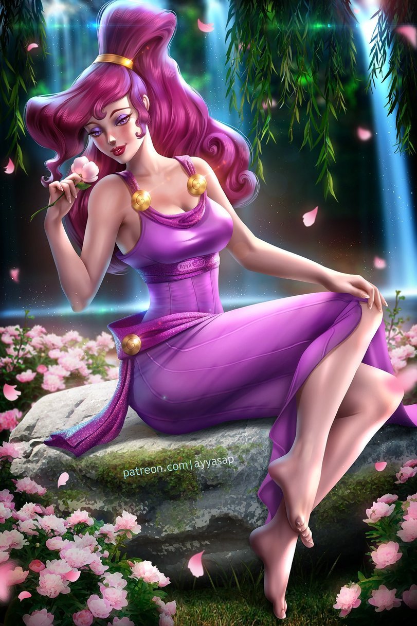 Single Character Post: Megara - NSFW, Art, Erotic, Fan art, Cartoons, Walt disney company, Hercules, Megara, A selection, Longpost, Fernanda Suarez, Japes, AyyaSAP, Flowerxl