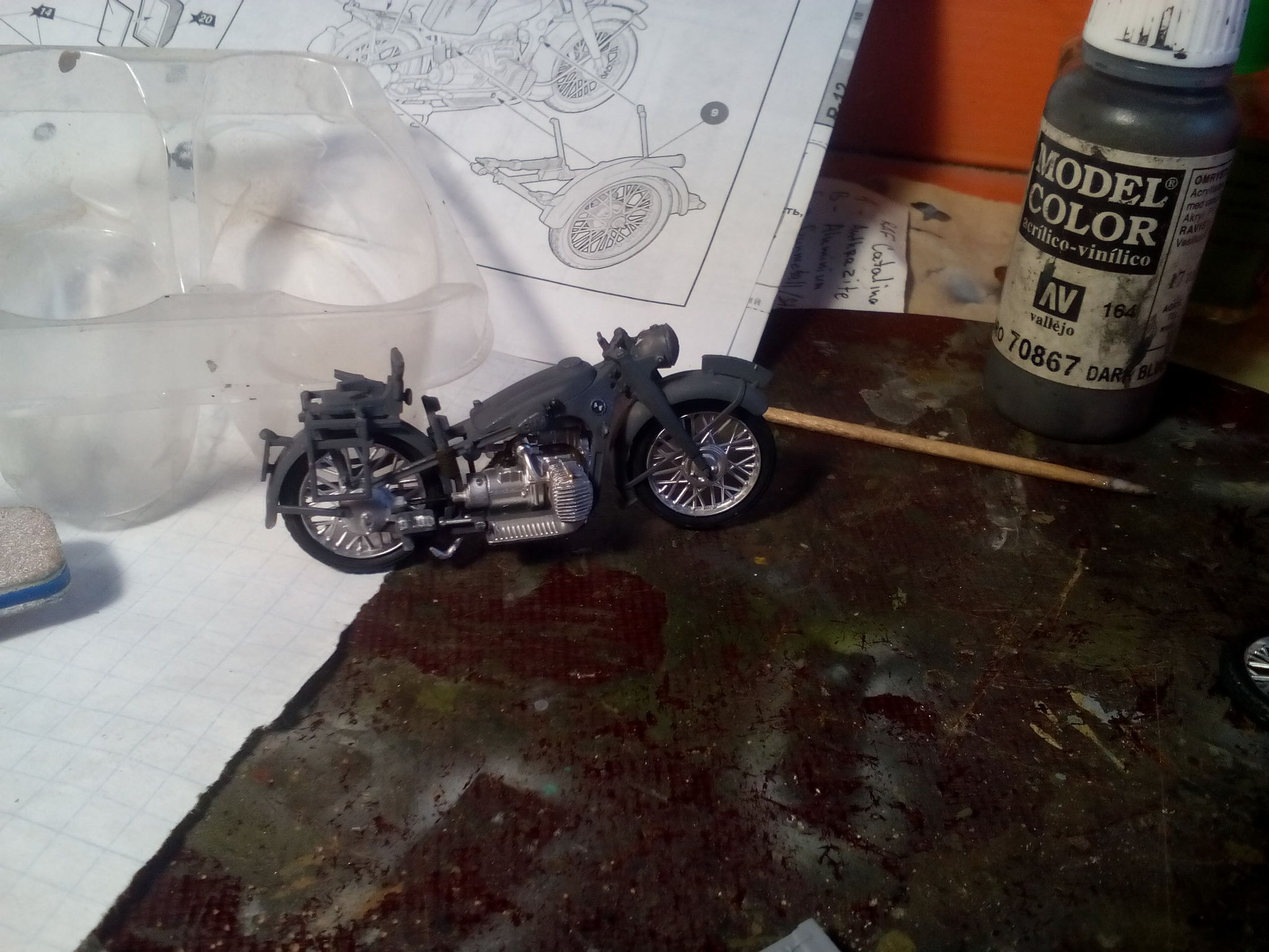 Operation Schwein. Stage 2. BMW R-12 (1/35 Star) Assembly Notes - My, Stand modeling, Prefabricated model, Assembly, Airbrushing, Hobby, Moto, Bmw, The Second World War, Longpost