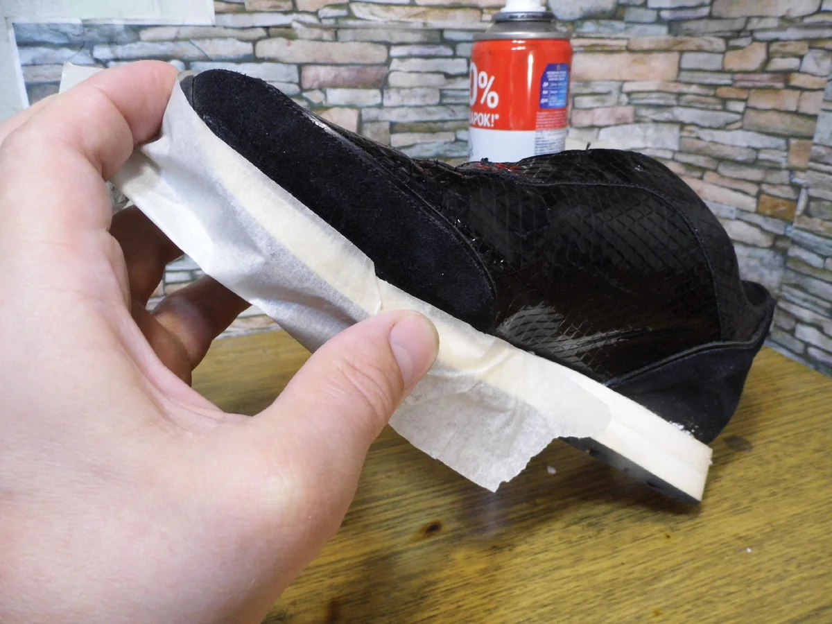 Cleaning the white sole and updating the look - My, Shoe repair, Sole, Cleaning, Mat, Longpost