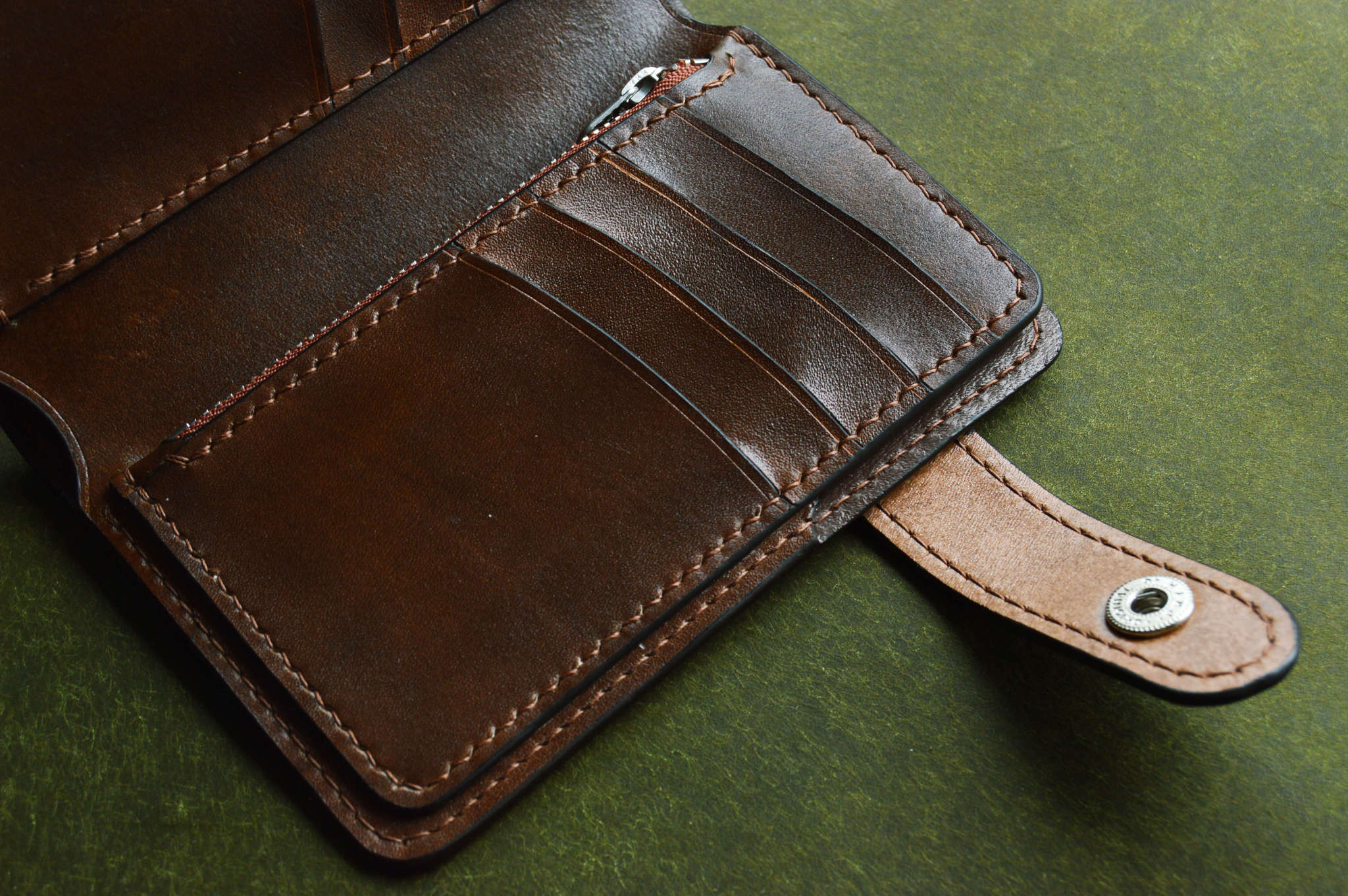 Viking. Medium wallet - My, Викинги, Drakkar, Crow, Wallet, Embossing on leather, Leather, Longpost, Needlework without process