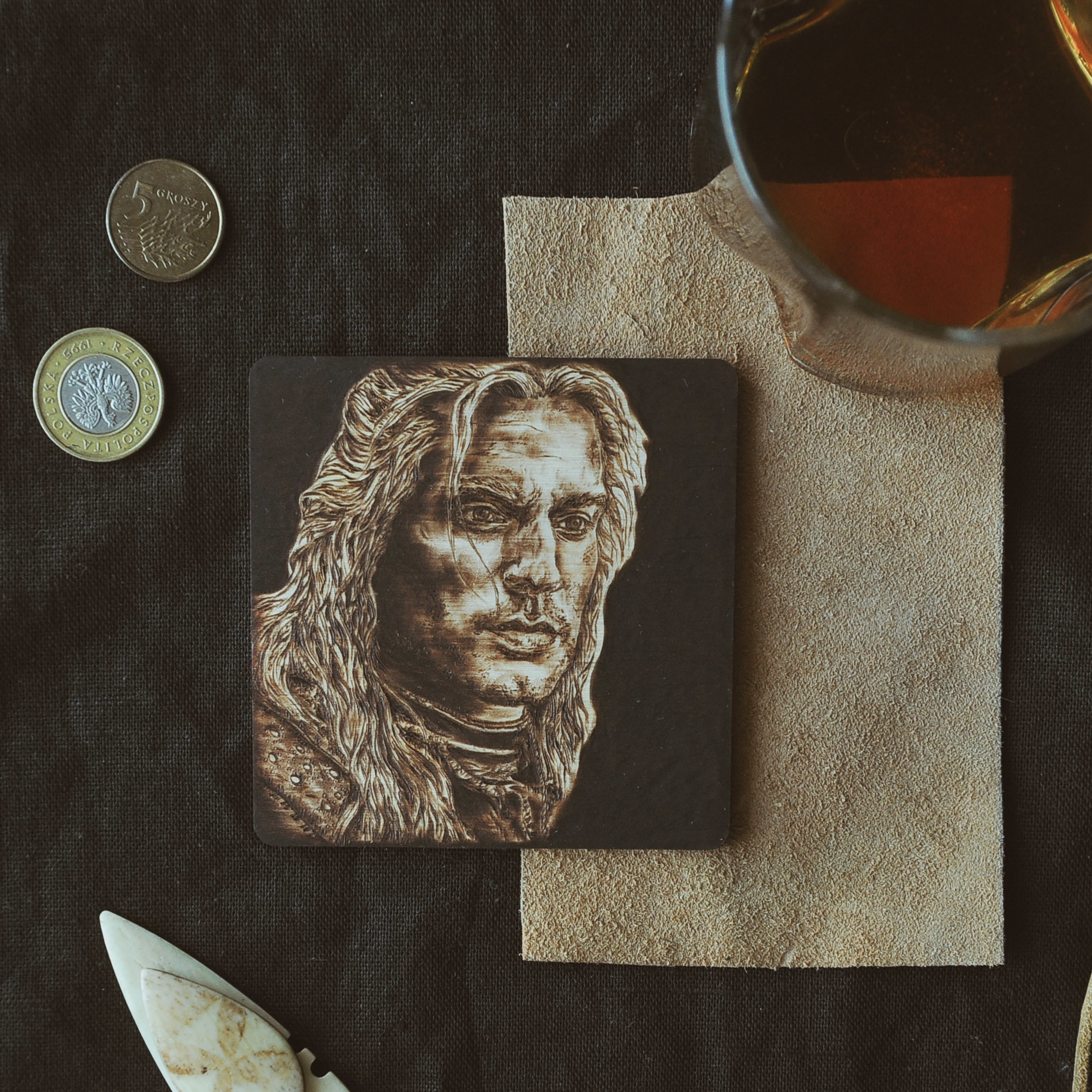 Geralt. Woodburning - My, Pyrography, Geralt of Rivia, Witcher, Needlework without process