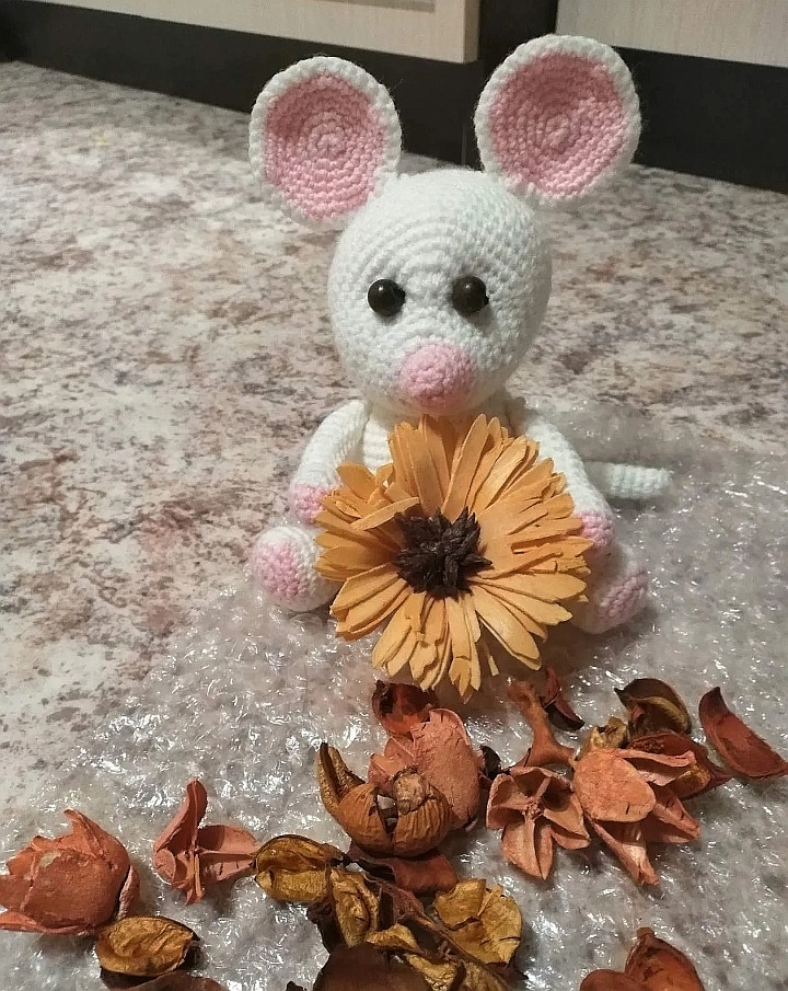 Mouse - My, Mouse, 2020, Knitting, Crochet, Amigurumi, Needlework without process