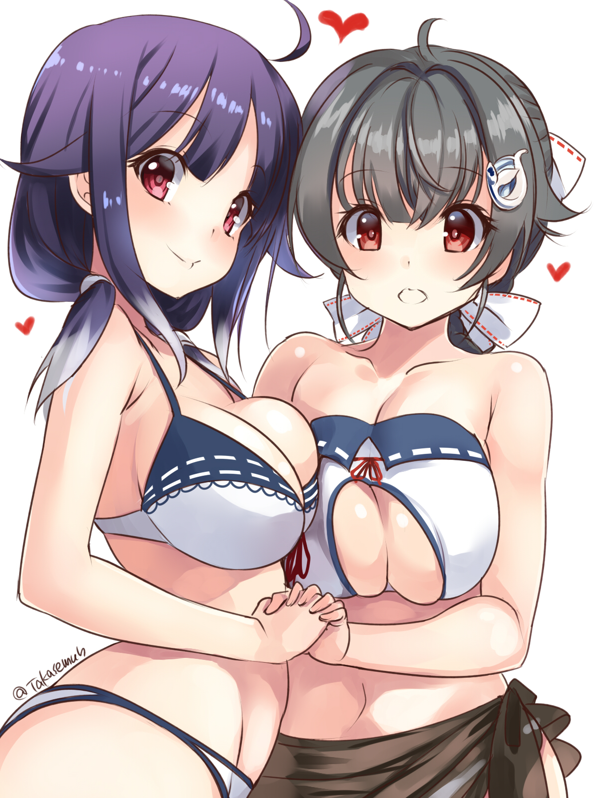 Double Whale-chan - Kantai collection, Taigei, Anime, Anime art, Boobs, Sugoi dekai, Swimsuit, Jingei