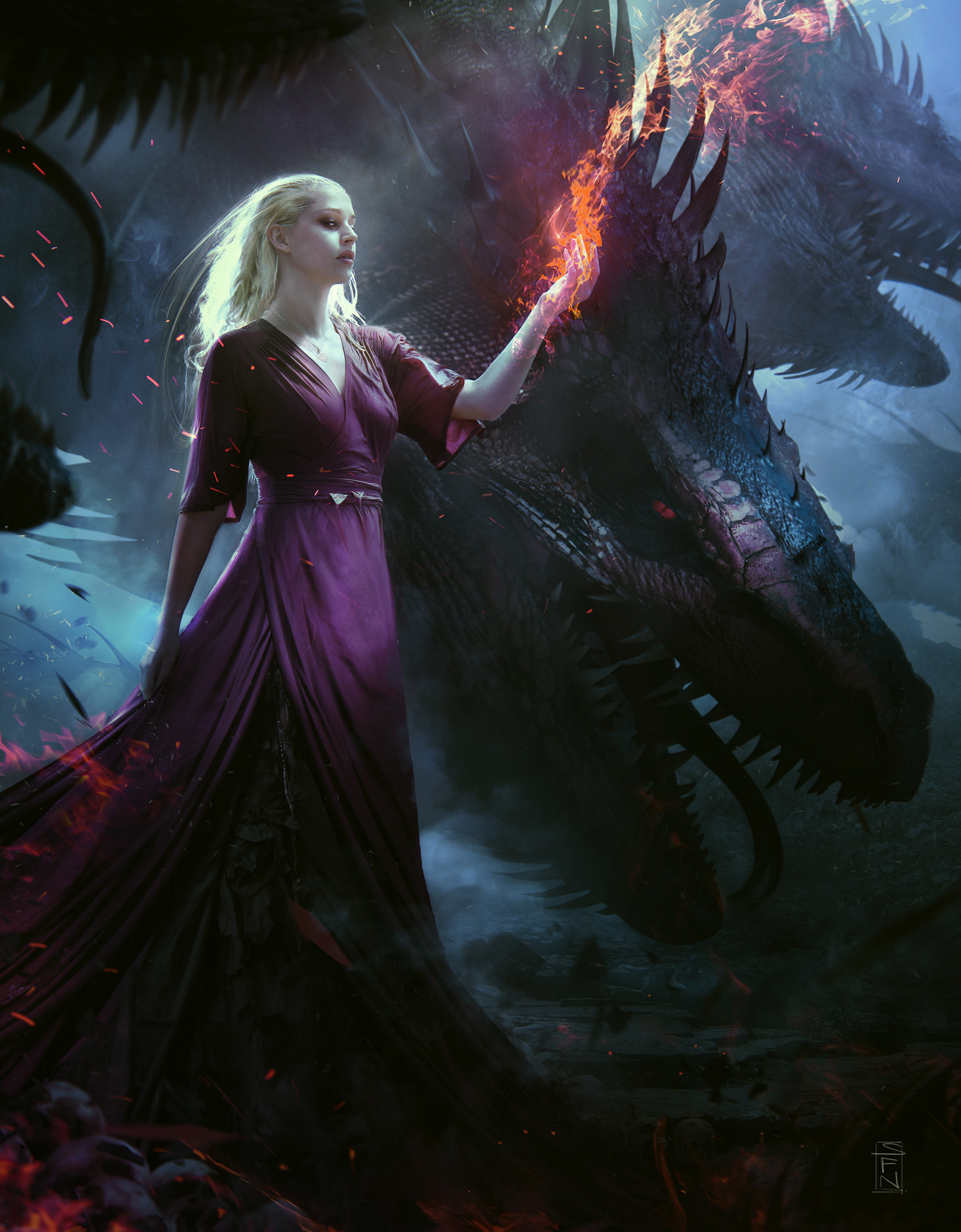 Dragon Queen - Art, Soufiane Idrassi, Girls, Queen, The Dragon