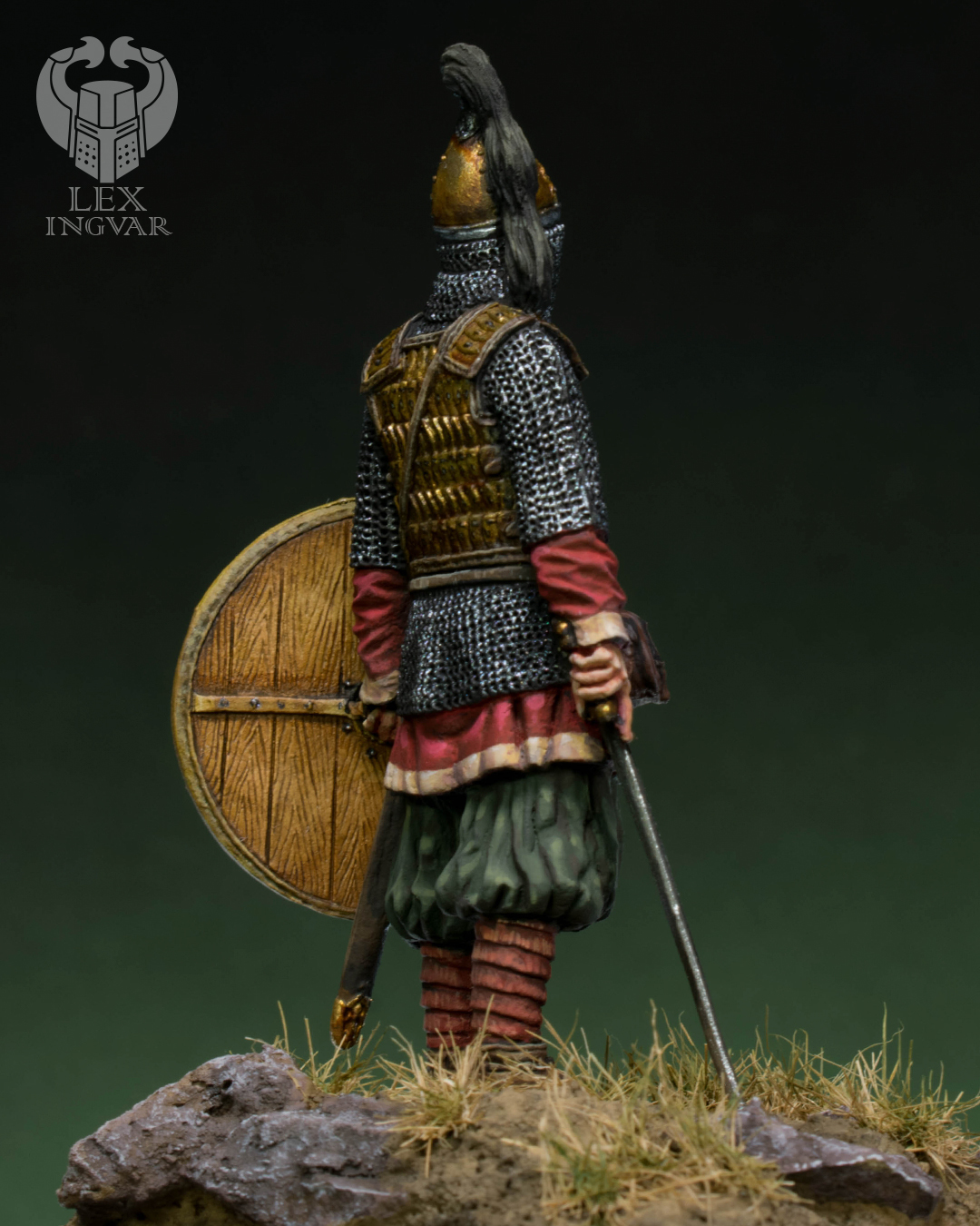 Varangian warrior in Russian service, X century - My, Painting miniatures, Painting, Викинги, Kievan Rus, Miniature, Ek Castings, Longpost