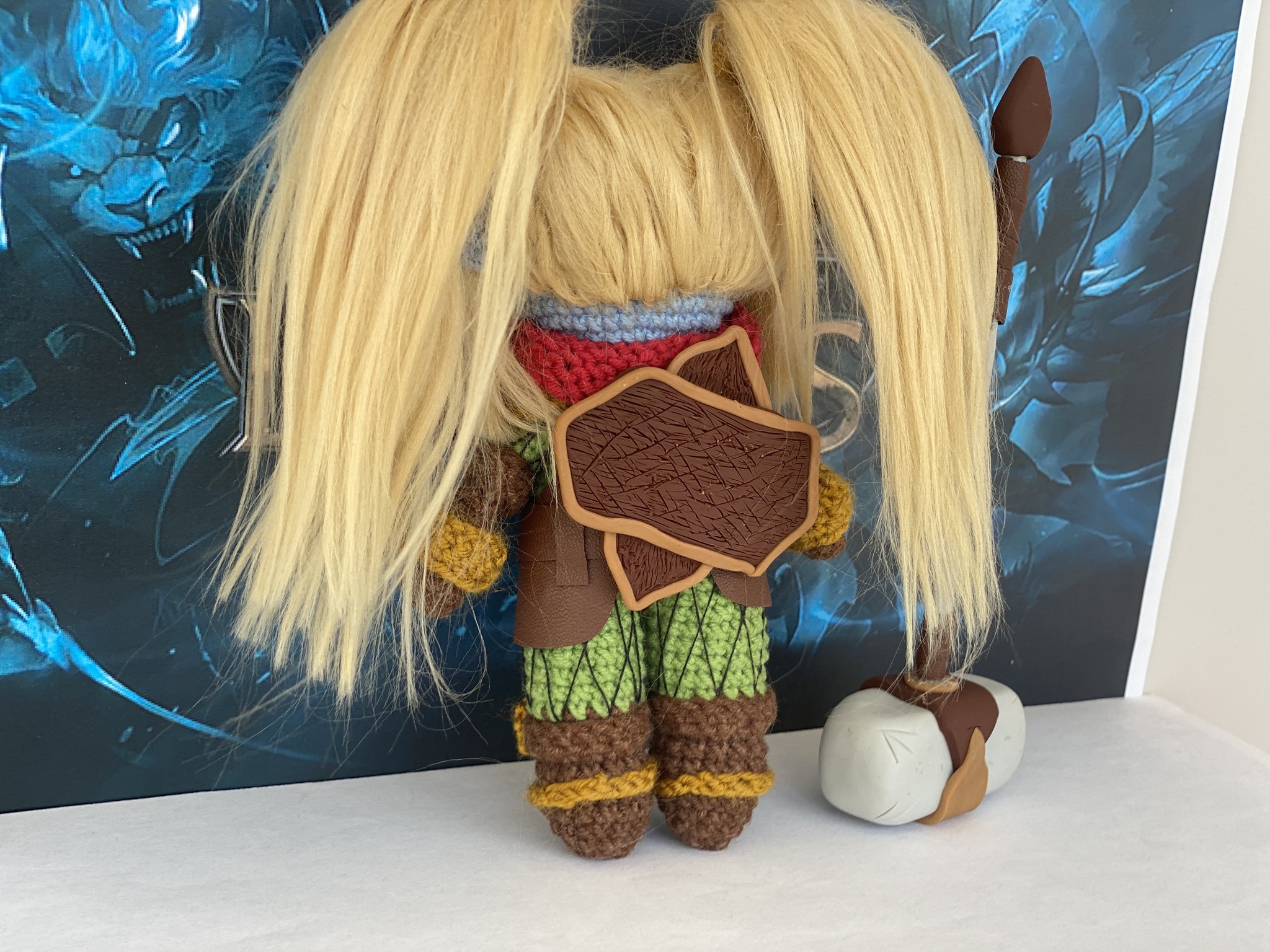 Baby Poppy ^_^ - My, League of legends, Needlework, Amigurumi, Online Games, Poppy, Longpost, MOBA, Needlework without process