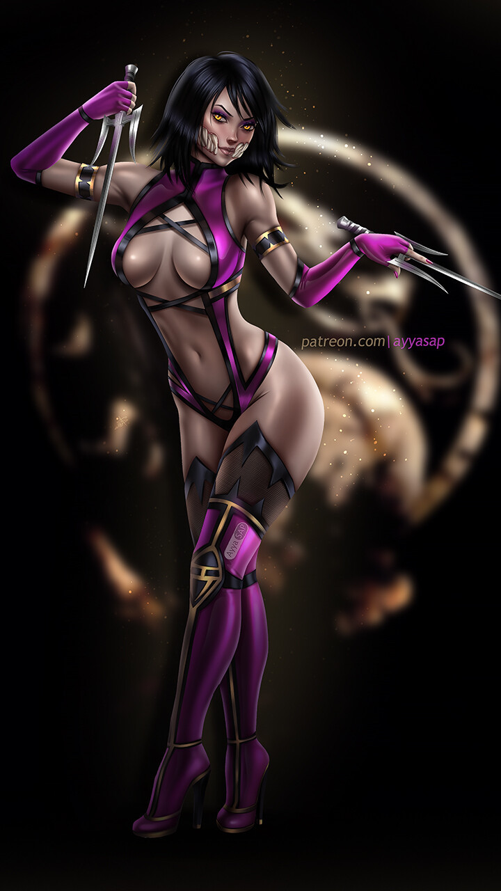 Magnificent trio - NSFW, Art, Girls, Mortal kombat, jade, Kitana, Milina, AyyaSAP, Longpost, Erotic