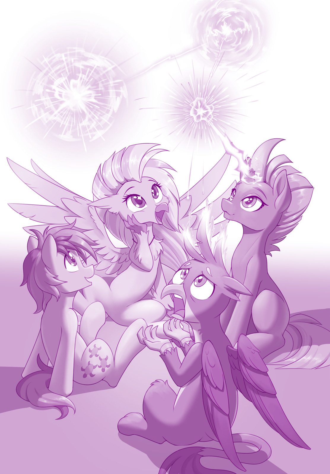 Салют - My Little Pony, Gallus, Silverstream, Tempest Shadow, Sandbar, Fizzlepop Berrytwist