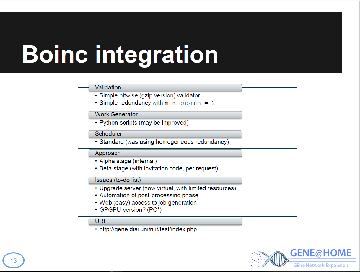 Computational biology project GEne Networks for distributed platforms - The science, Boinc, Distributed Computing, Longpost