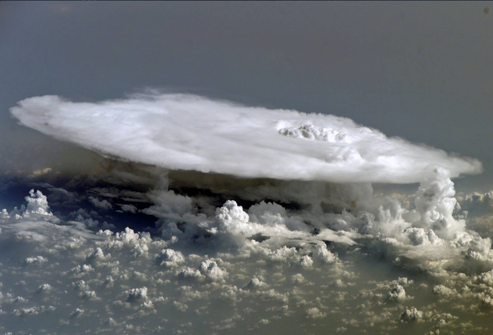 A fantastic cloud in the Earth's atmosphere, photo taken from the ISS - Clouds, beauty, View from the ISS