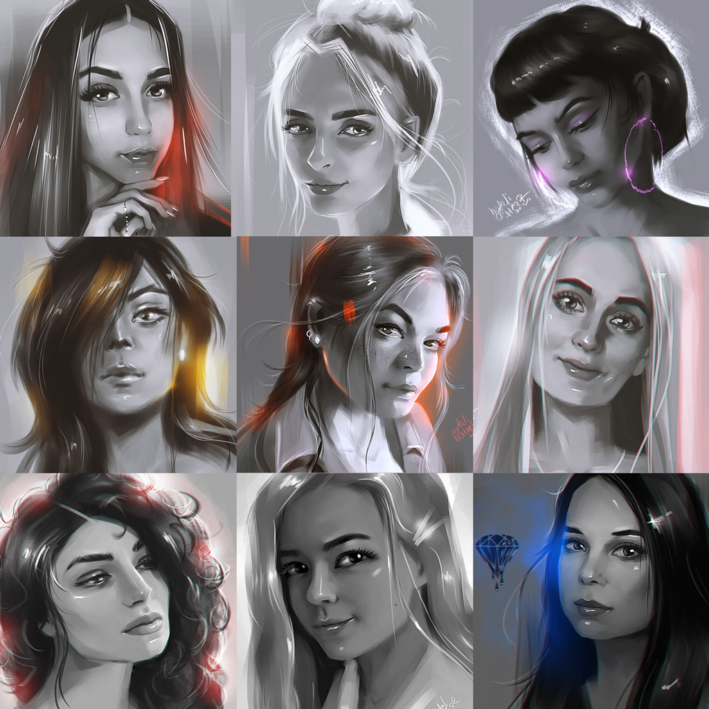 #faceyourart - Моё, Арт, Портрет, Лицо, Девушки