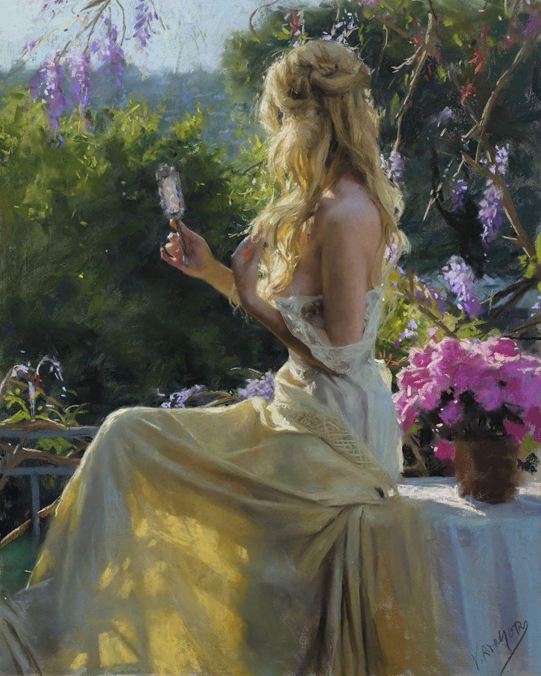 Утро - Vicente Romero Redondo, Живопись, Красивая девушка