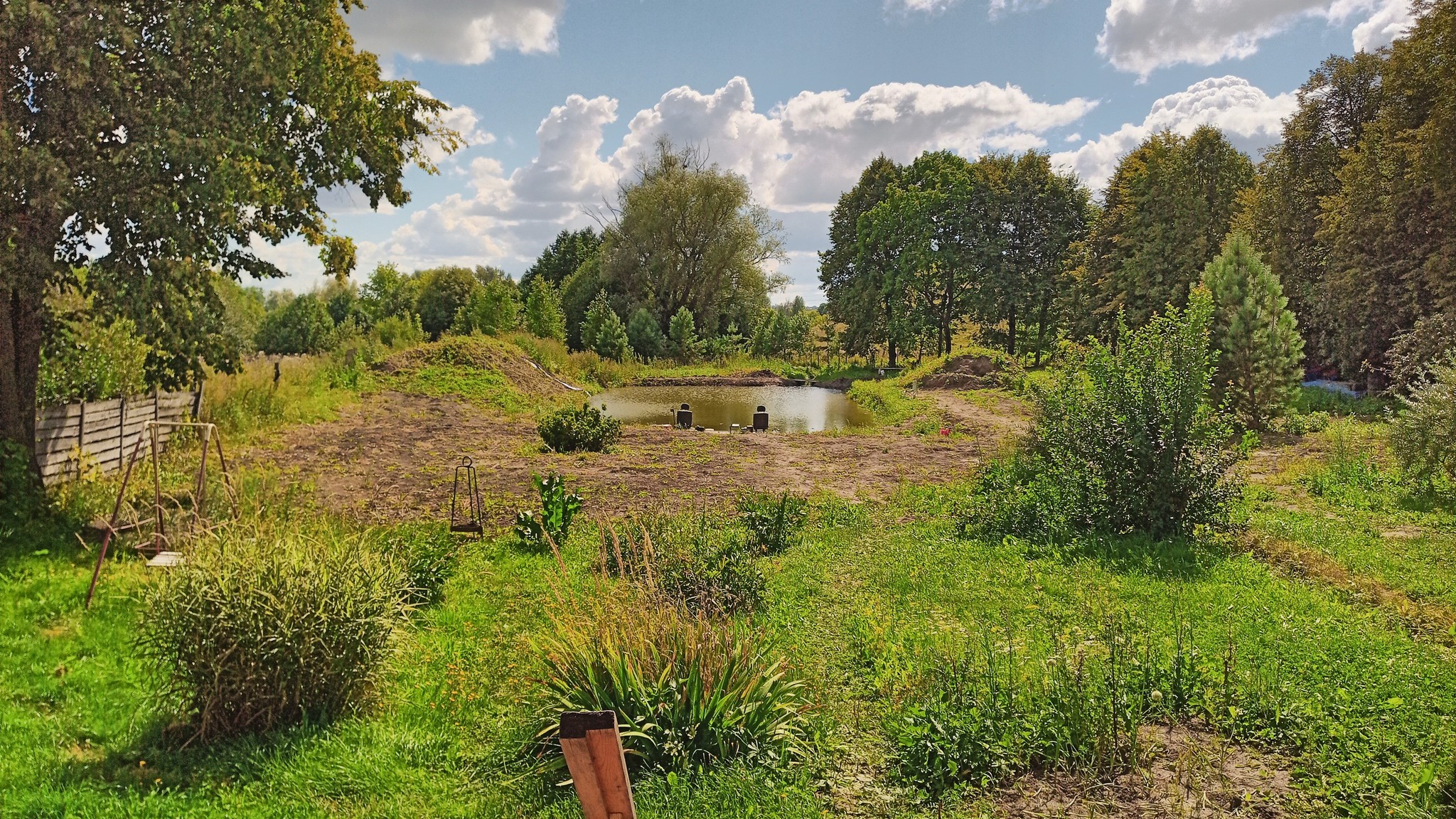 Your own pond 6 - My, My house, Pond, Crayfish, Running, Carp, Video, Longpost