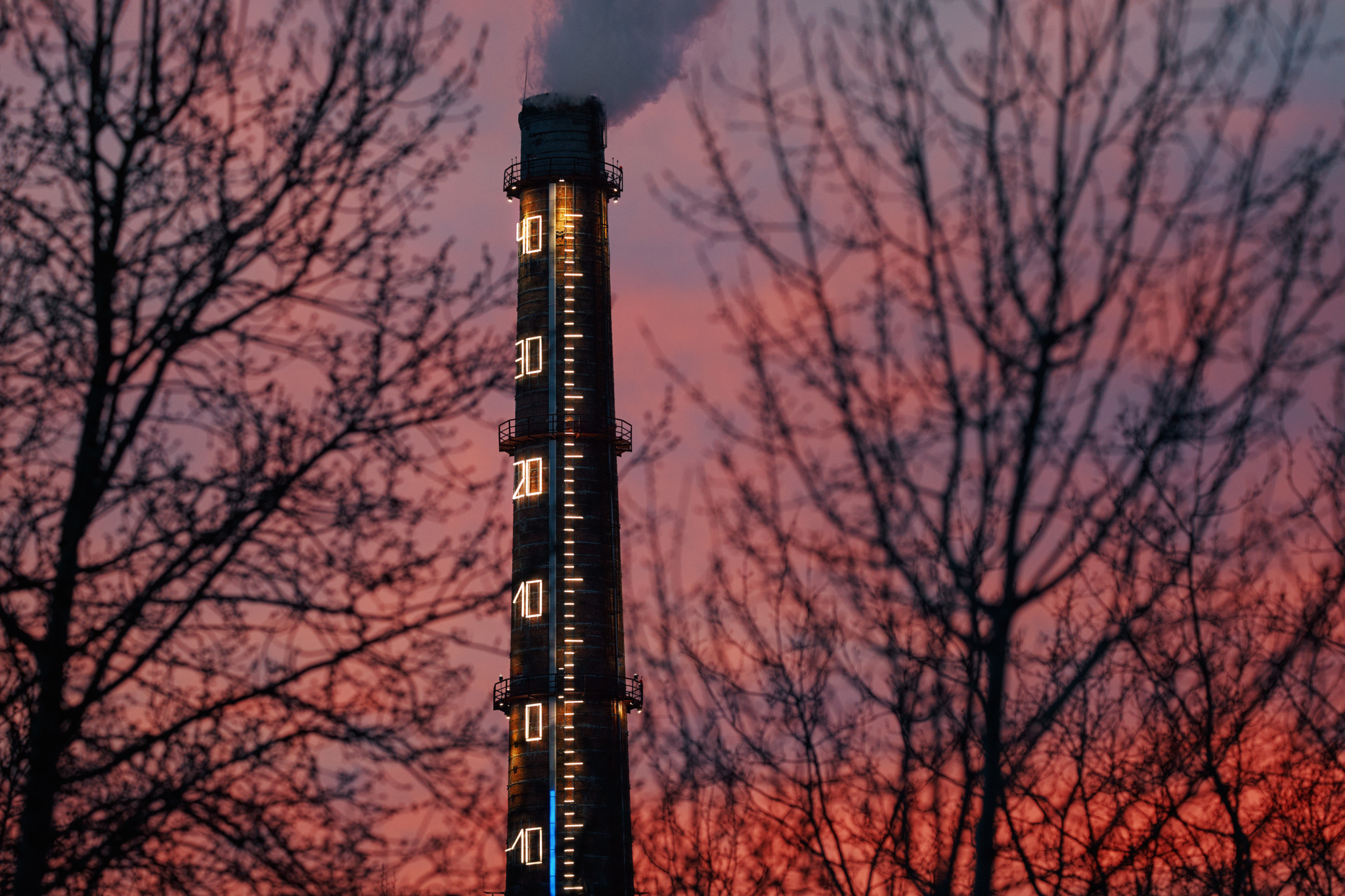 Giant thermometer - My, Kazan, Thermometer, The photo, Boiler room, Art object, Longpost