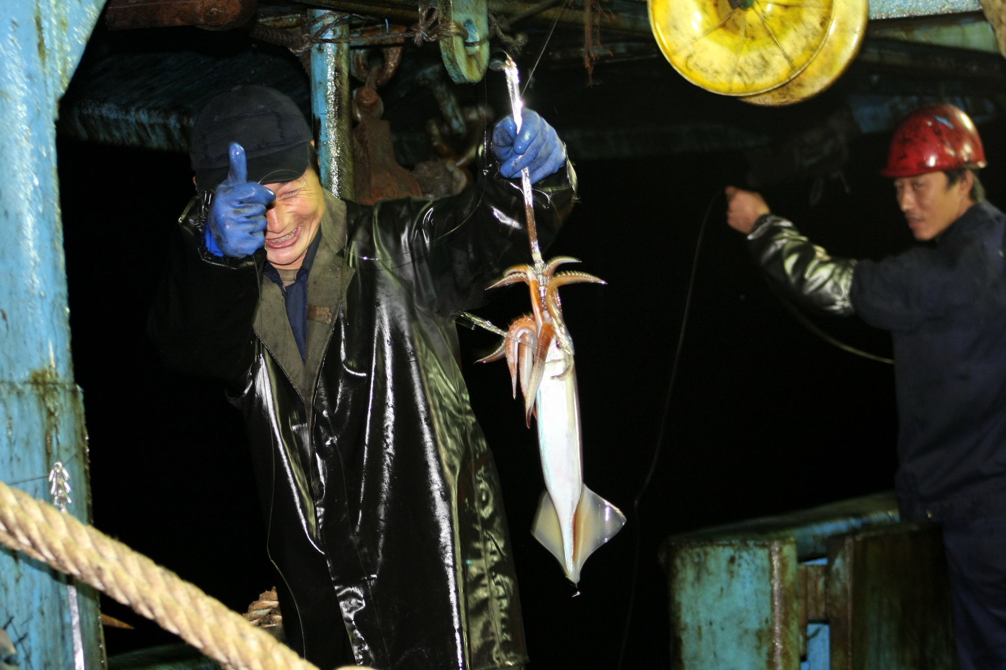 Sea locust. Continuation - My, Work at sea, Fishermen, Squid, Longpost, The photo