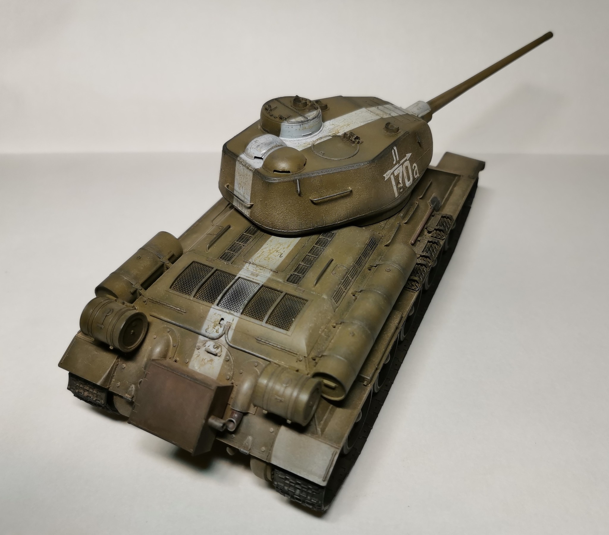 Soviet medium tank T-34/85 1944 1-35 - My, Stand modeling, Tanks, The Second World War, t-34-85, Star, Longpost