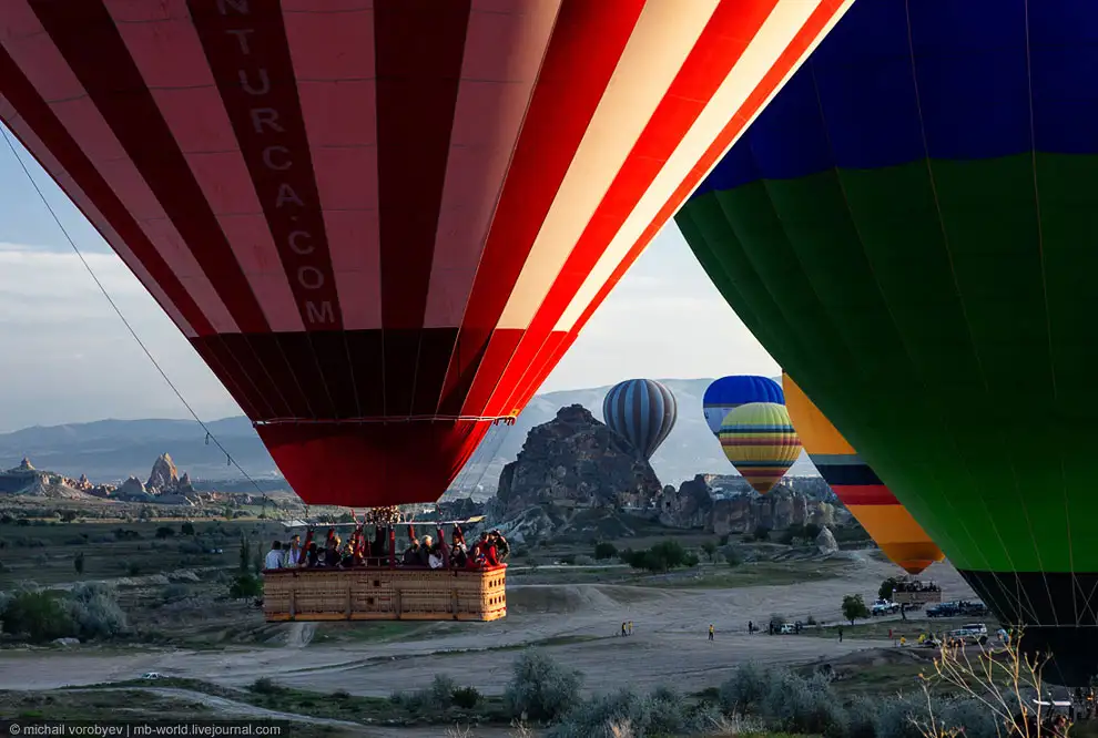 Cappadocia from a hot air balloon - Turkey, Cappadocia, View from above, beauty, The photo, Interesting, Longpost