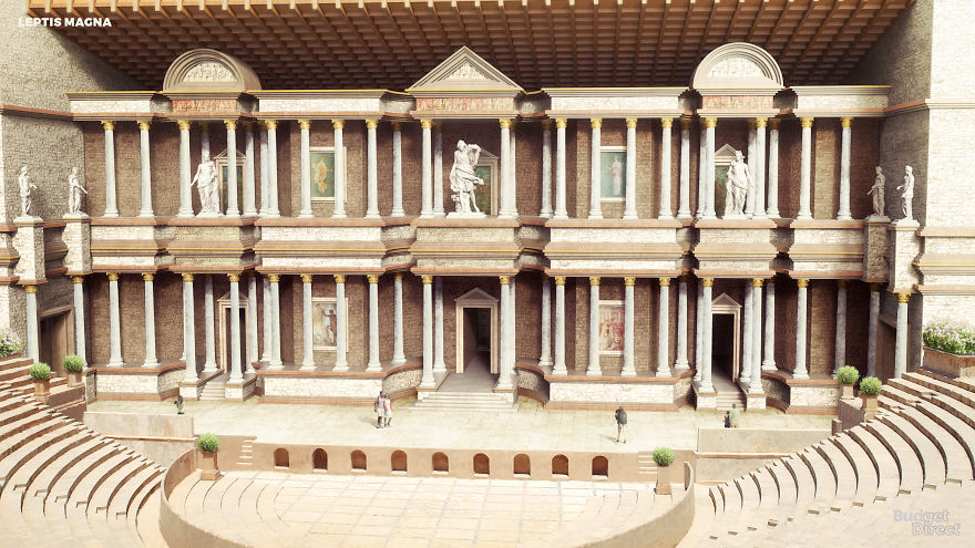 Digital reconstruction of buildings protected by UNESCO - Story, Architecture, Building, Reconstruction, GIF, Longpost