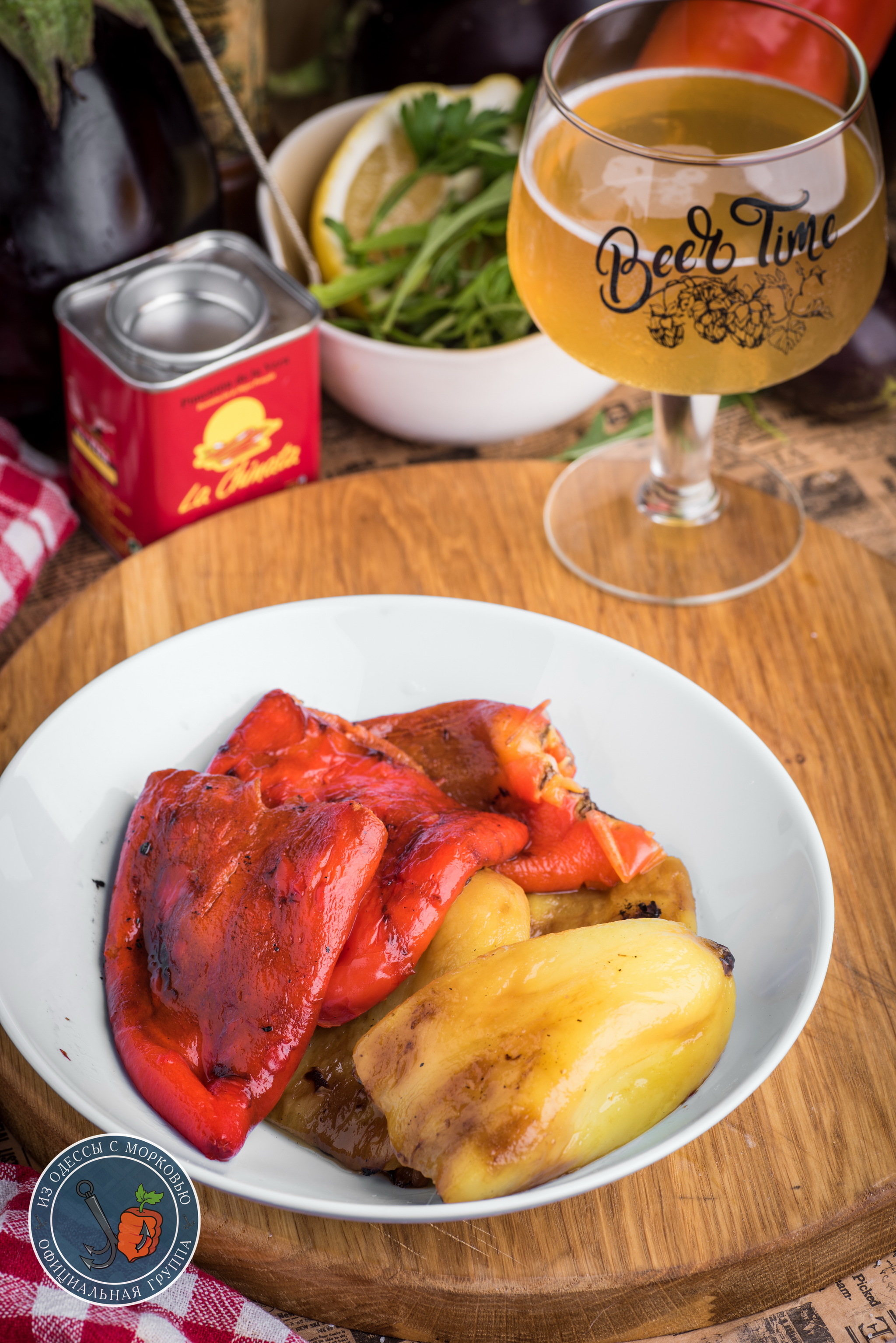 Summer salad of roasted peppers. The Soprano Family Cookbook. Mafia kitchen - My, From Odessa with carrots, Cooking, Food, Recipe, The photo, Longpost, Vegetables