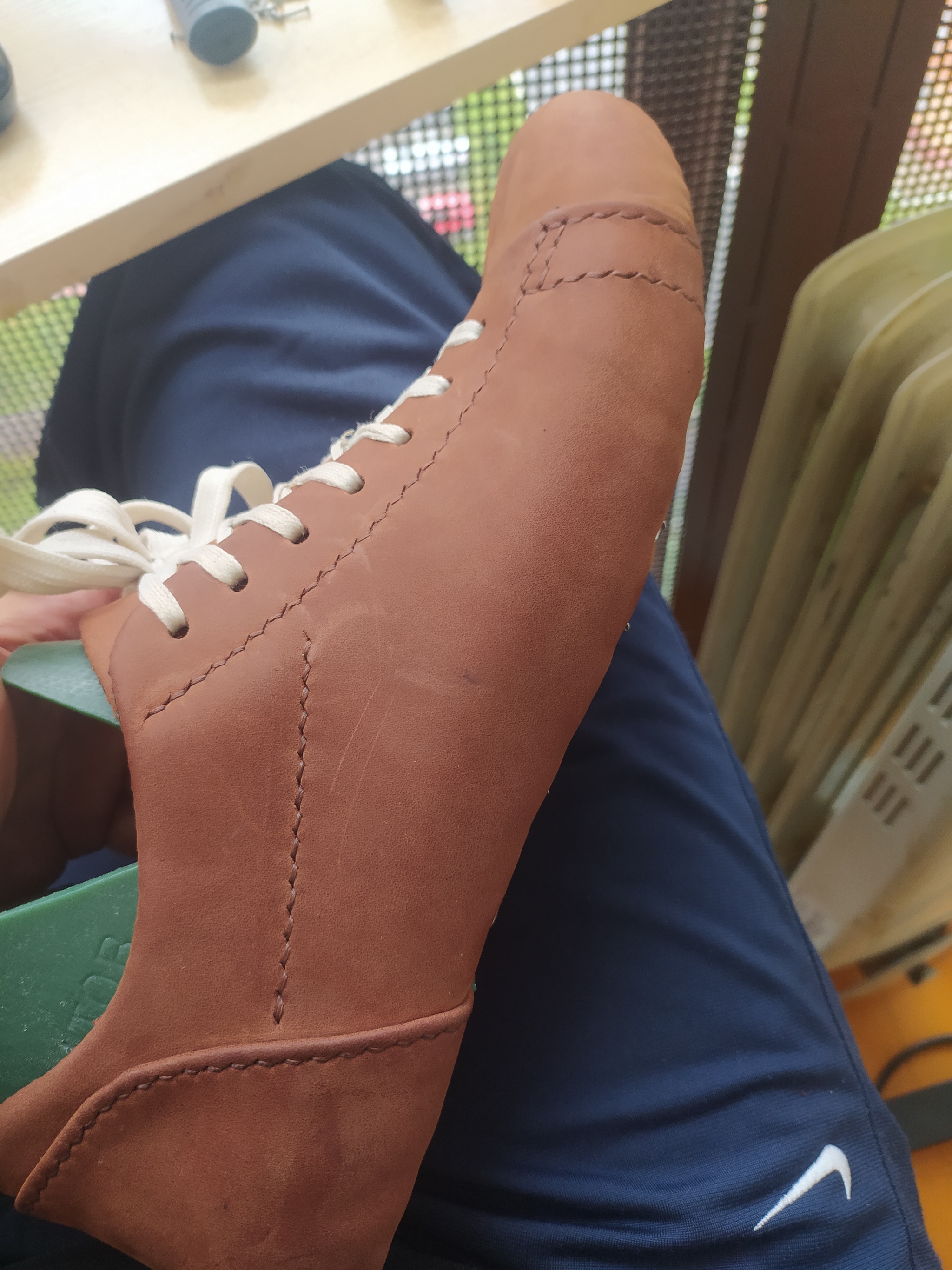 Here are my second shoes (hand sewn) - My, Sneakers, Handmade, Leather products, Shoes, Leather craft, Hobby, Leather, Longpost, Needlework with process