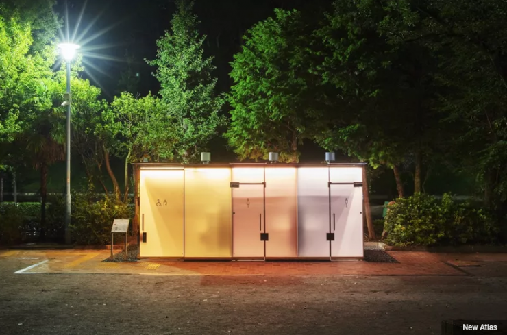 Transparent public toilets installed in Japan - Japan, Toilet, Technologies, Safety, Design