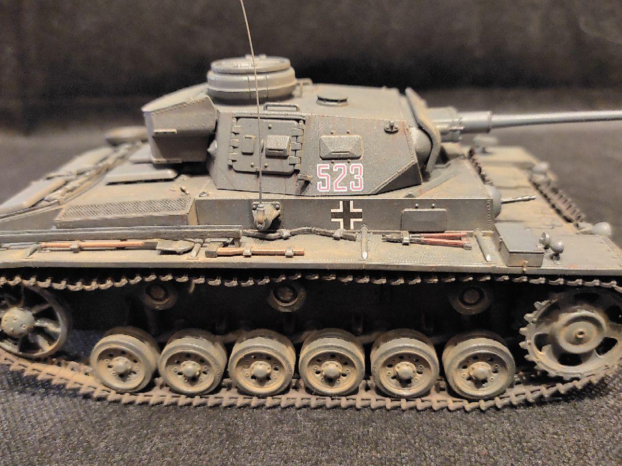 Pz.Kpfw III ausf. J. Dragon, 1/35 - My, Stand modeling, Modeling, Models, Germany, Tanks, The Second World War, BTT, Longpost