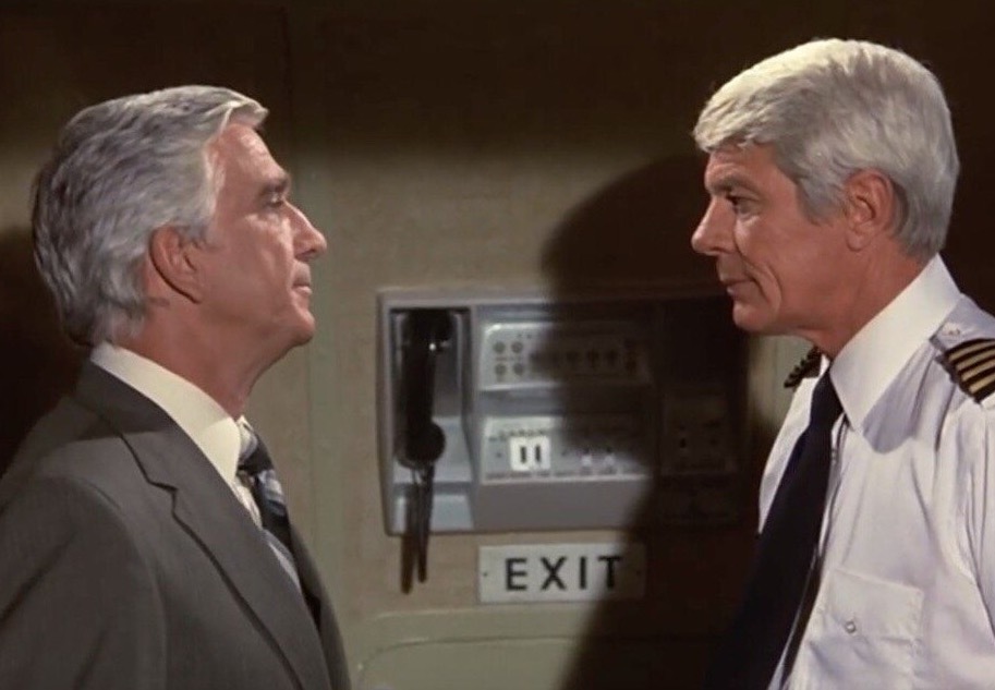 How they used to smoke on airplanes - My, Movies, Airplane, Aviation, Pilot, Travels, Leslie Nielsen, Comedy, Pilots, civil Aviation, Longpost, Airplane (film)