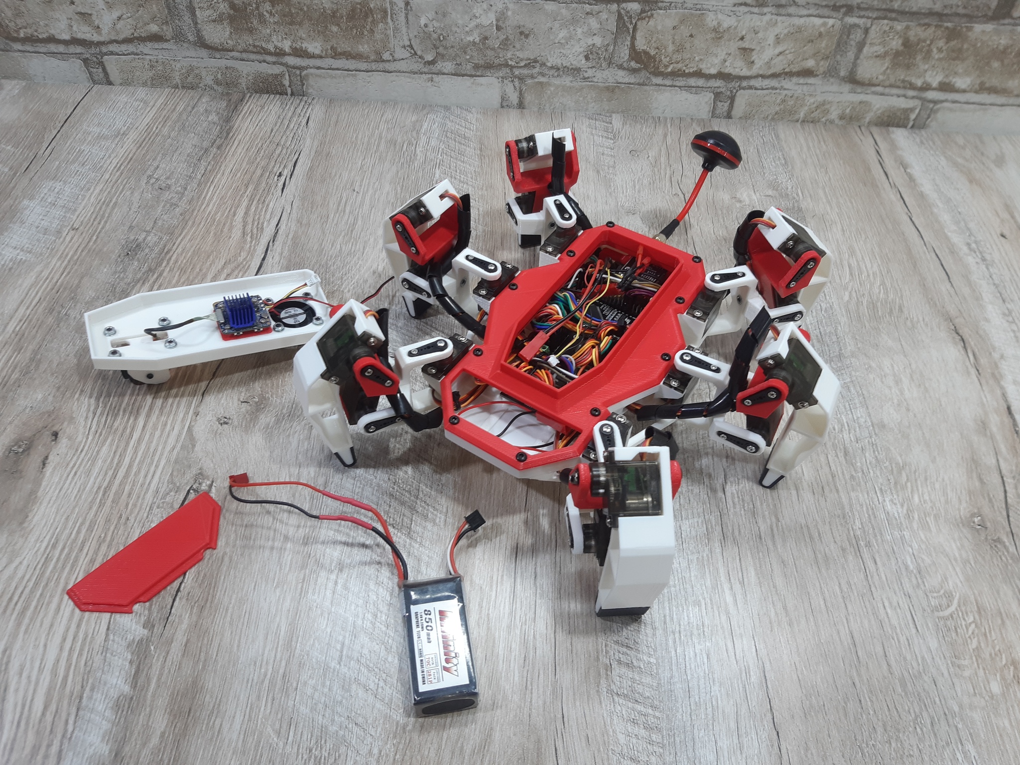 Walking FPV drone Scorpion - My, Hexapod, FPV drone, Arduino, Video, Longpost