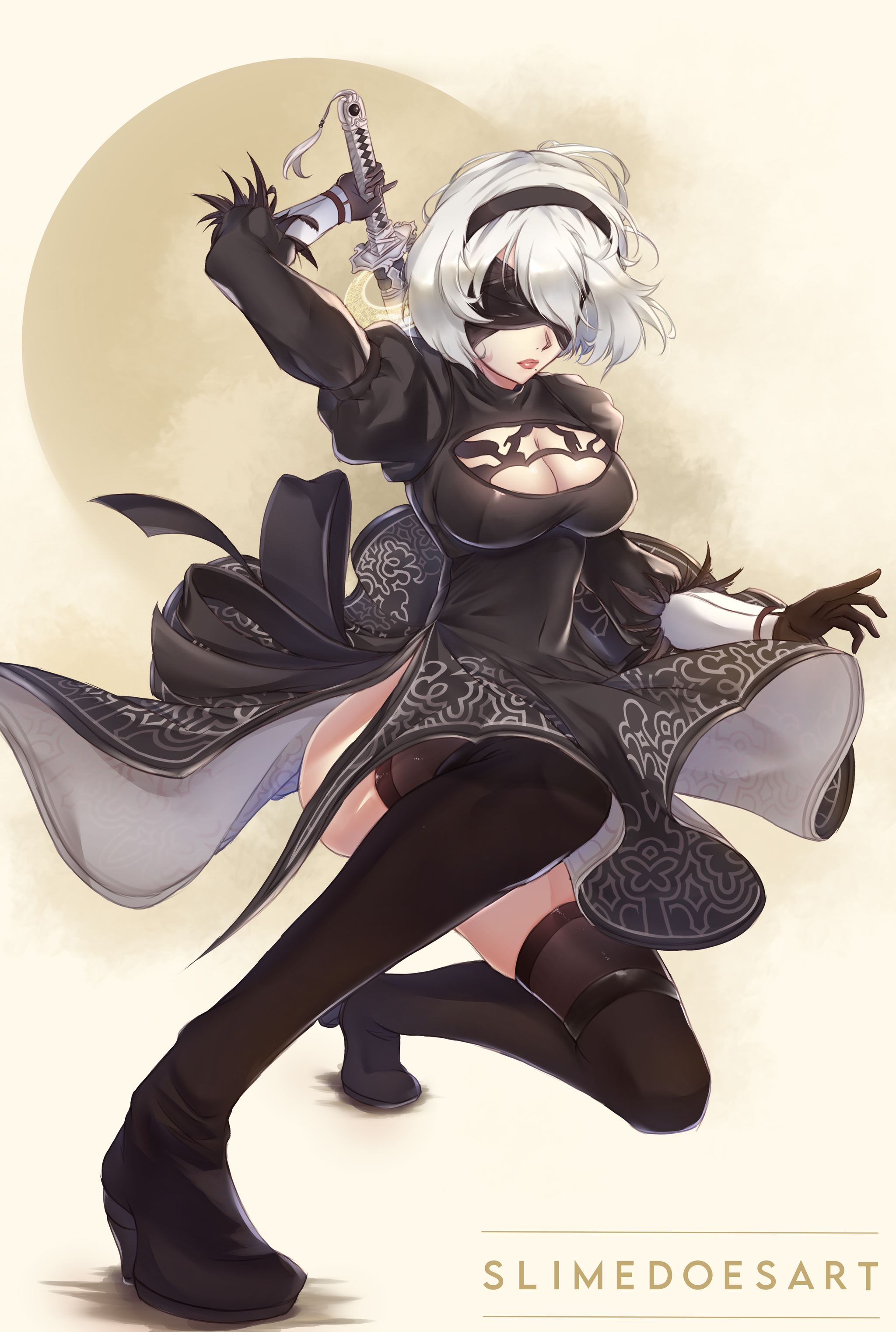 Nier 2B - Yorha unit No 2 type B, NIER Automata, Арт, Игры