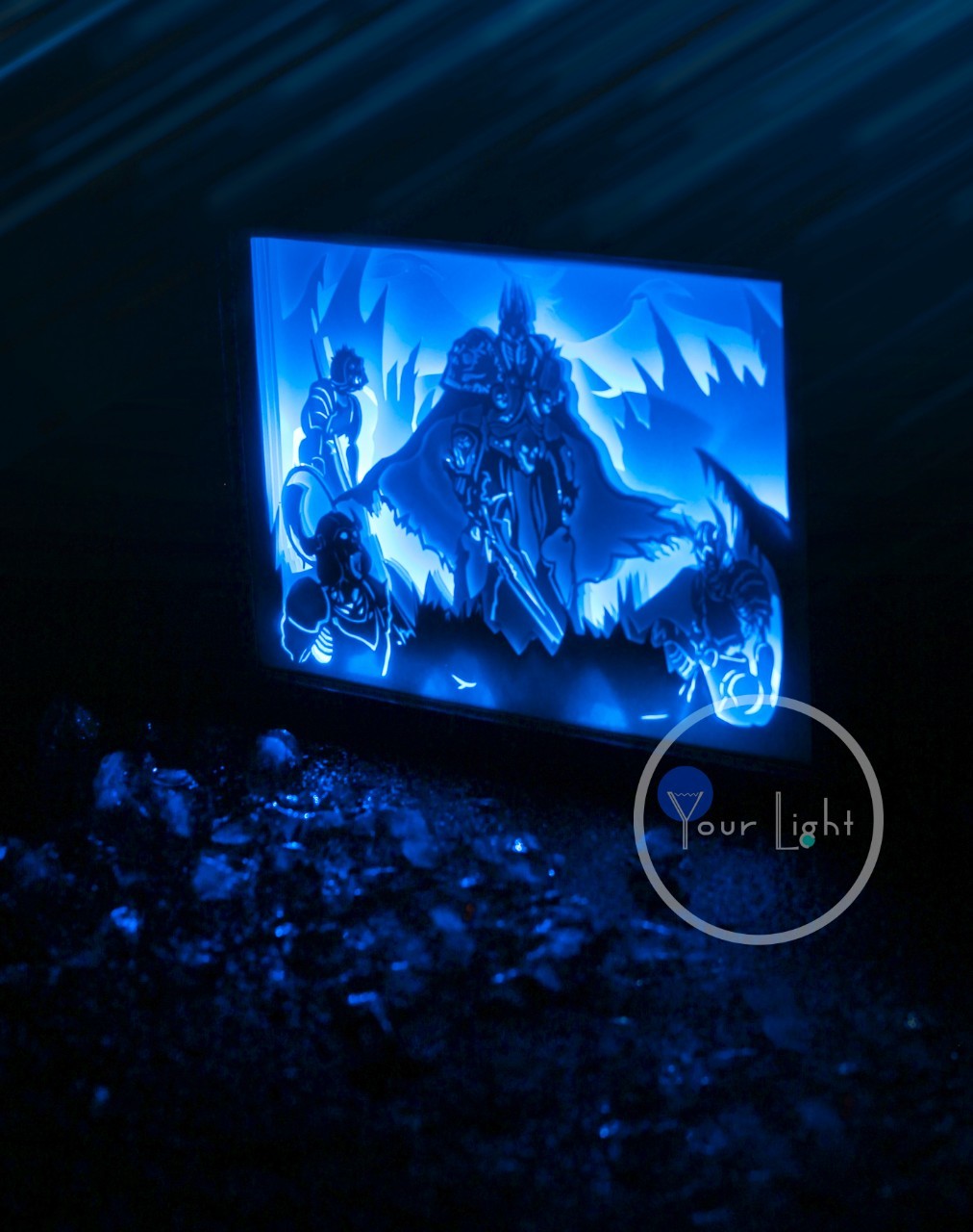 Лайтбокс The Lich king - Моё, World of Warcraft, Ручная работа, Рукоделие без процесса, Игры, Своими руками, Пятничный тег моё, Творчество, Длиннопост, Артас Менетил