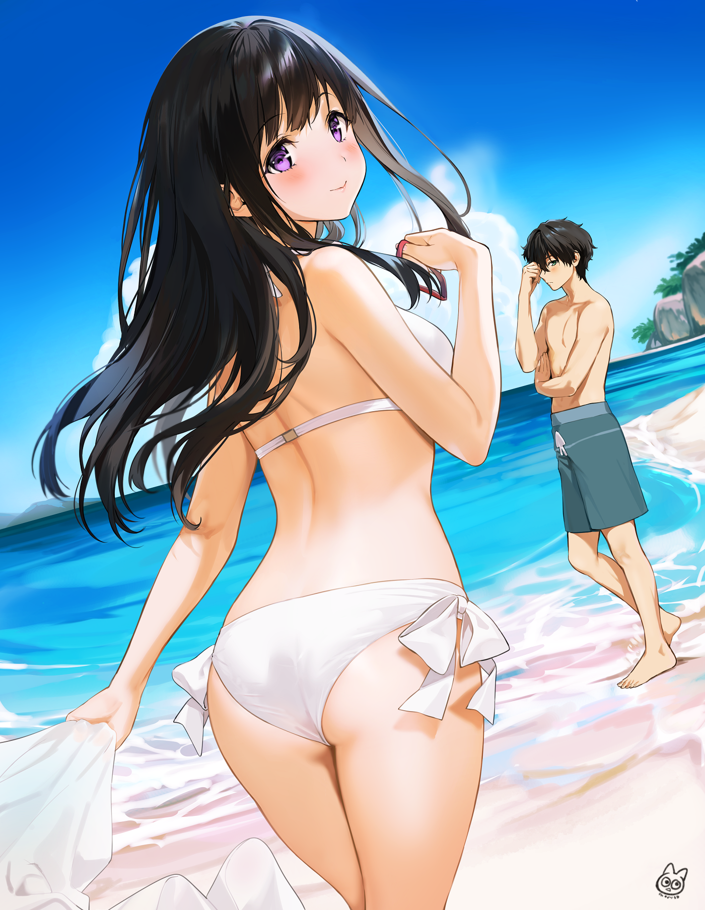 Hyouka - Anime, Hyouka, Houtarou Oreki, Eru Chitanda, Mayaka Ibara, Satoshi Fukube, Anime art, Longpost